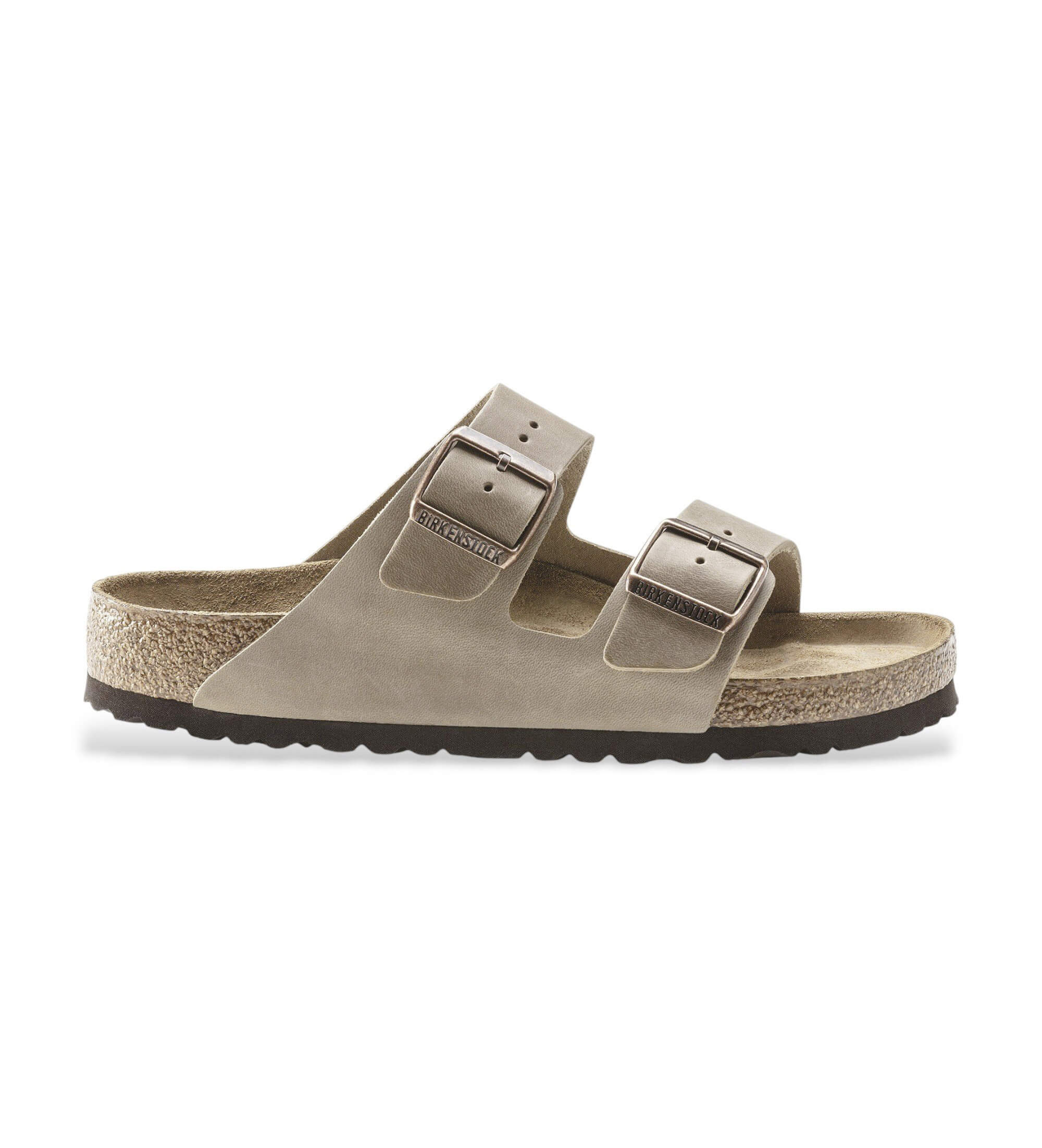 Birkenstock für Damen. 552813 Sandalen aus Leder Arizona (Schmale Passform) braun (40), Wohnung, Keine, Lässig