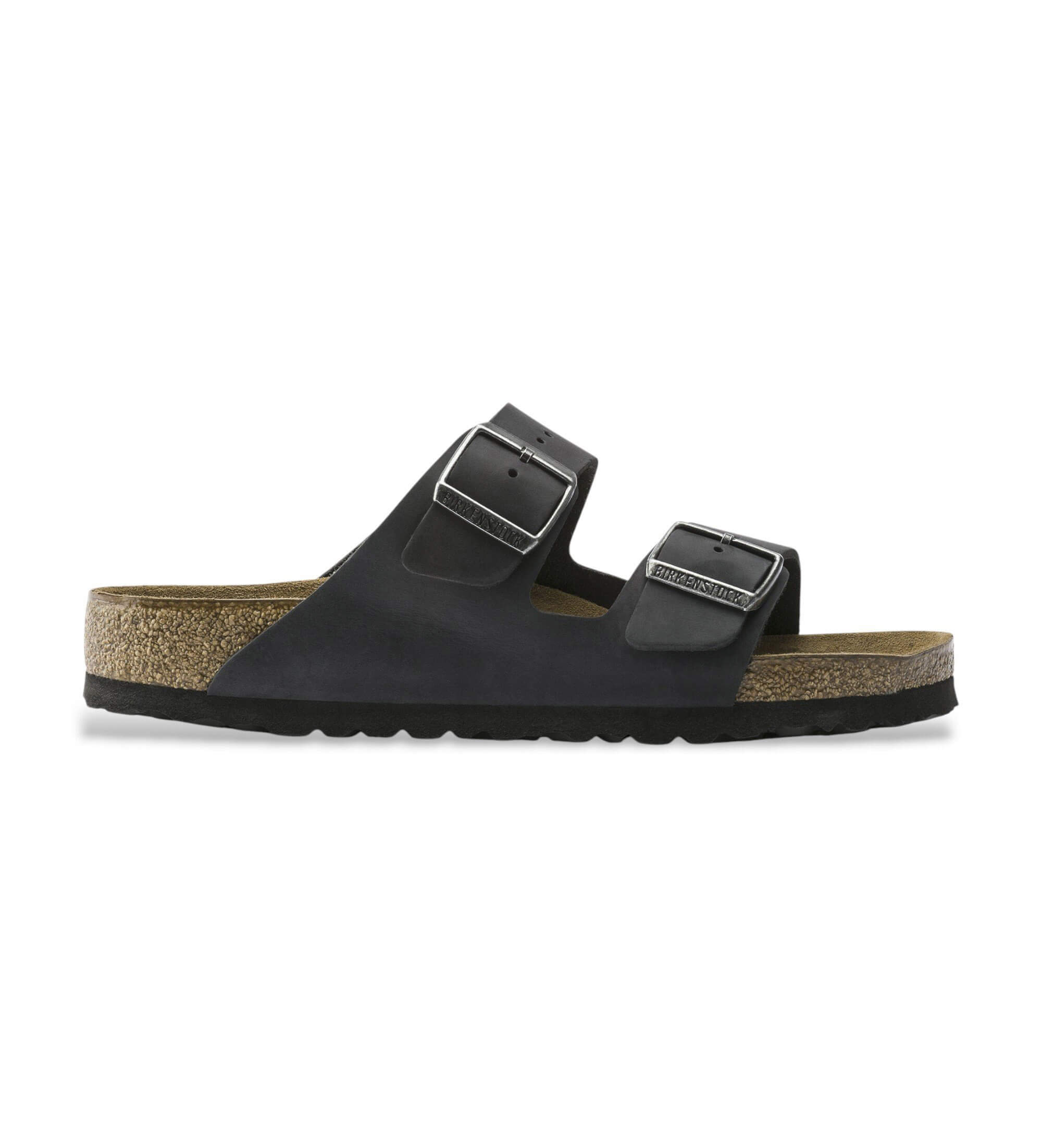 Birkenstock für Herren. 752481 Leder-Sandalen Arizona (Regular Fit) schwarz (40), Wohnung, Keine, Lässig