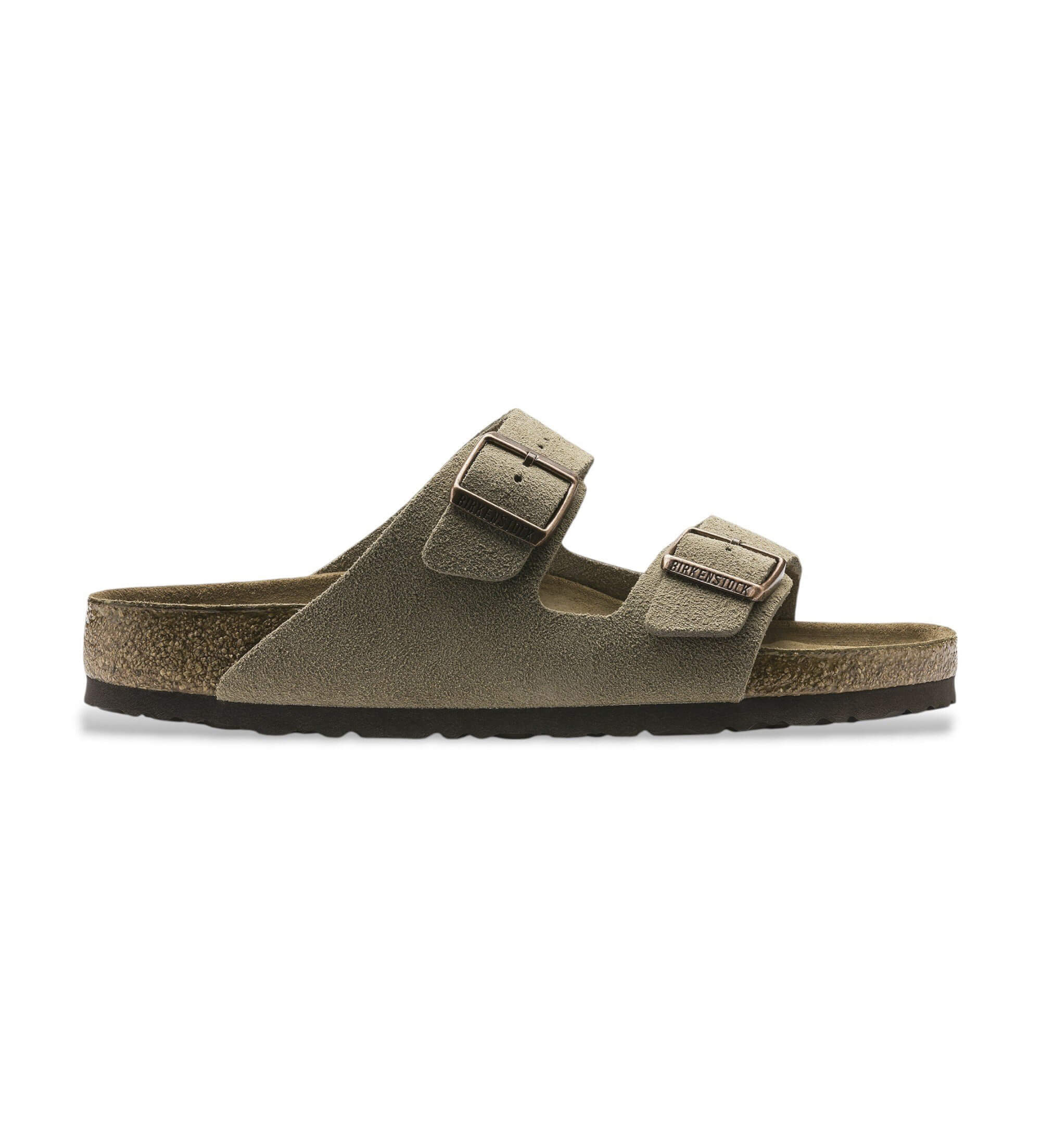 Birkenstock für Herren. 951301 Sandalen aus Leder Arizona Soft (Normale Passform) braun (38), Wohnung, Keine, Lässig