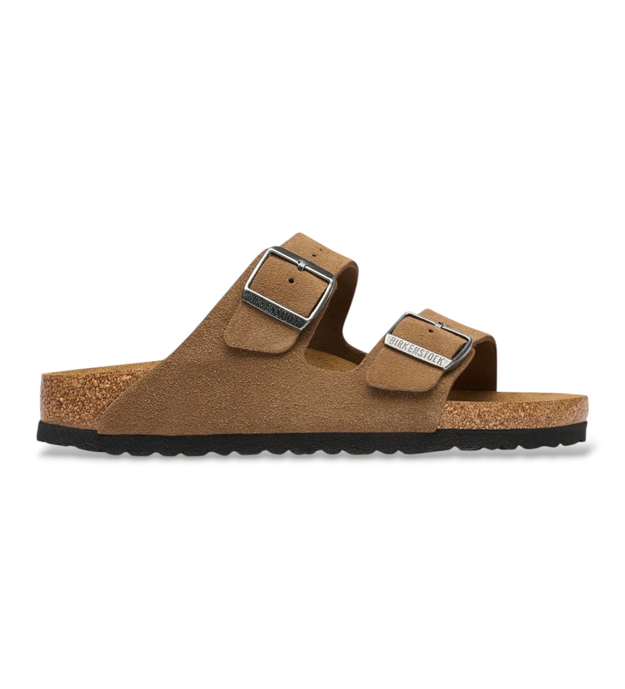 Birkenstock für Damen. 1032717 Sandalen aus Leder Arizona (Schmale Passform) braun (39), Wohnung, Wildleder, Keine, Lässig