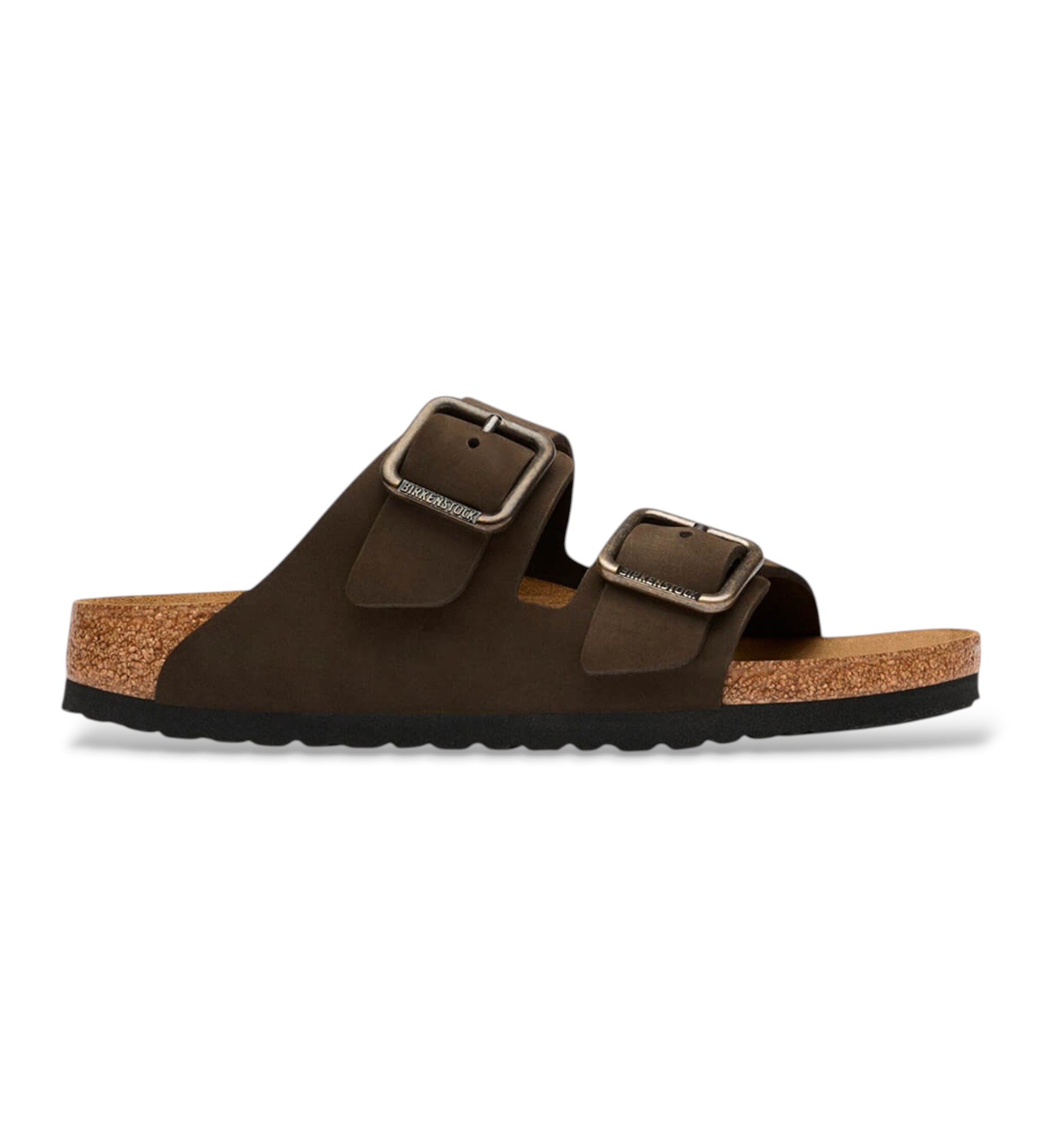 Birkenstock für Herren. 1032761 Sandalen aus Leder Arizona Wire Buckle (Reguläre Passform) braun (44), Wohnung, Nobuck, Keine, Lässig