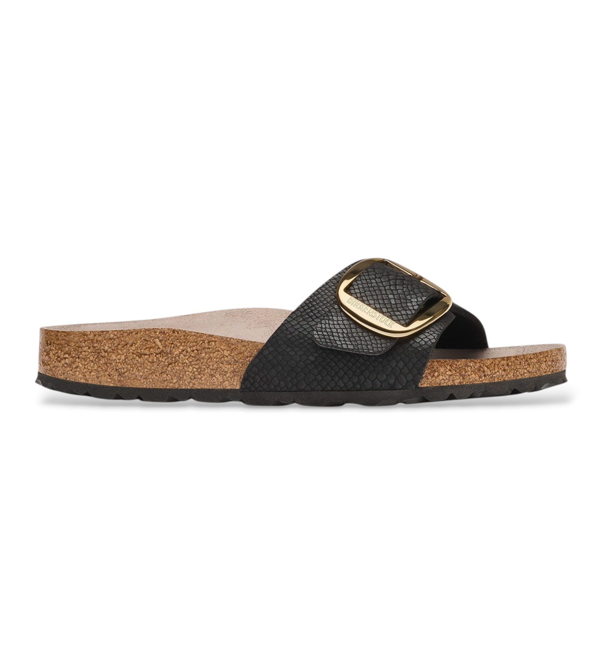 Birkenstock für Damen. 1032965 Sandalen Madrid Big Buckle (Schmale Passform) schwarz (41), Wohnung, Keine, Lässig