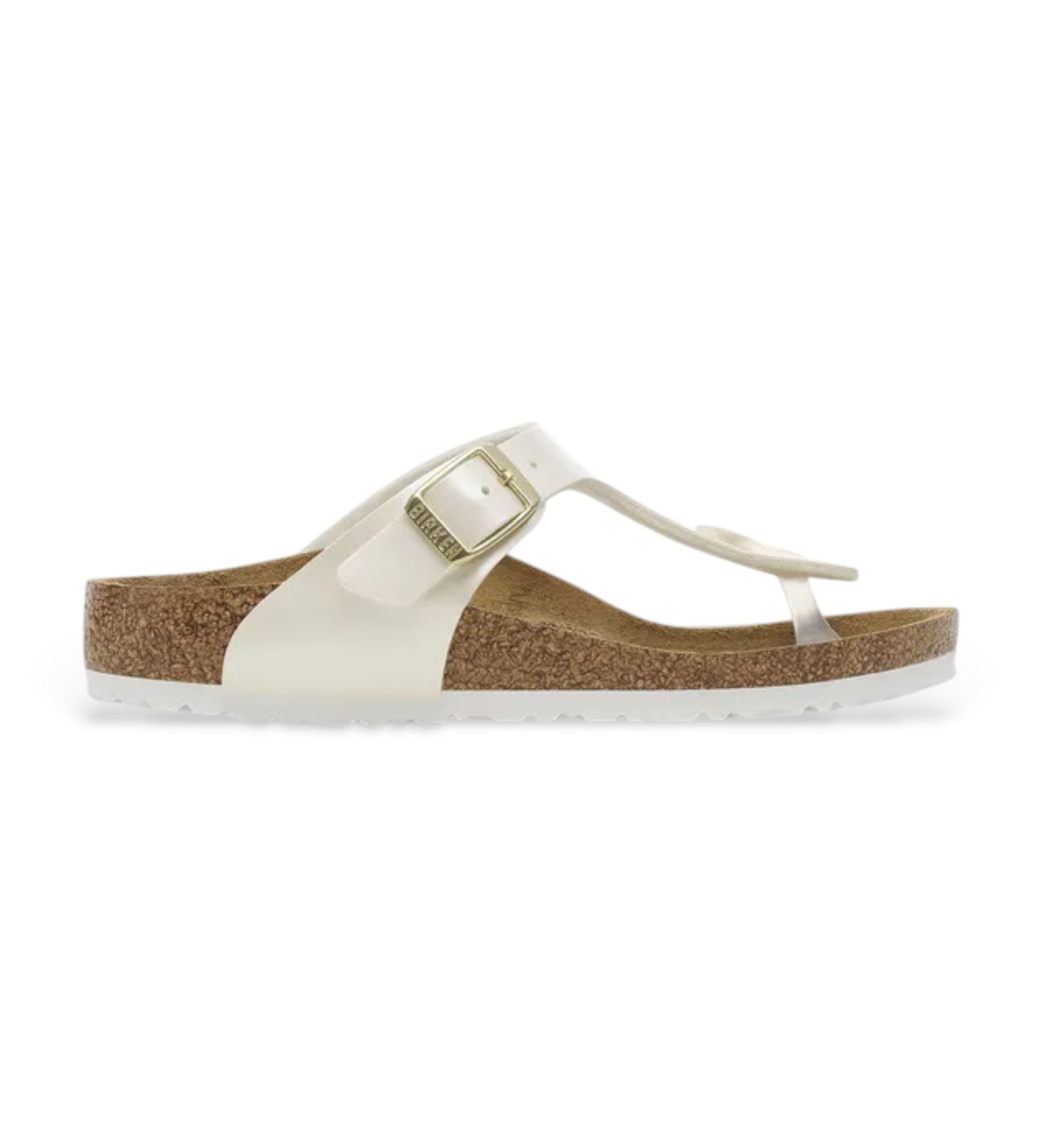 Birkenstockvoor vrouwen. 1029796 Sandalen Gizeh Birko Flor wit (39), Plat, Geen, Casual