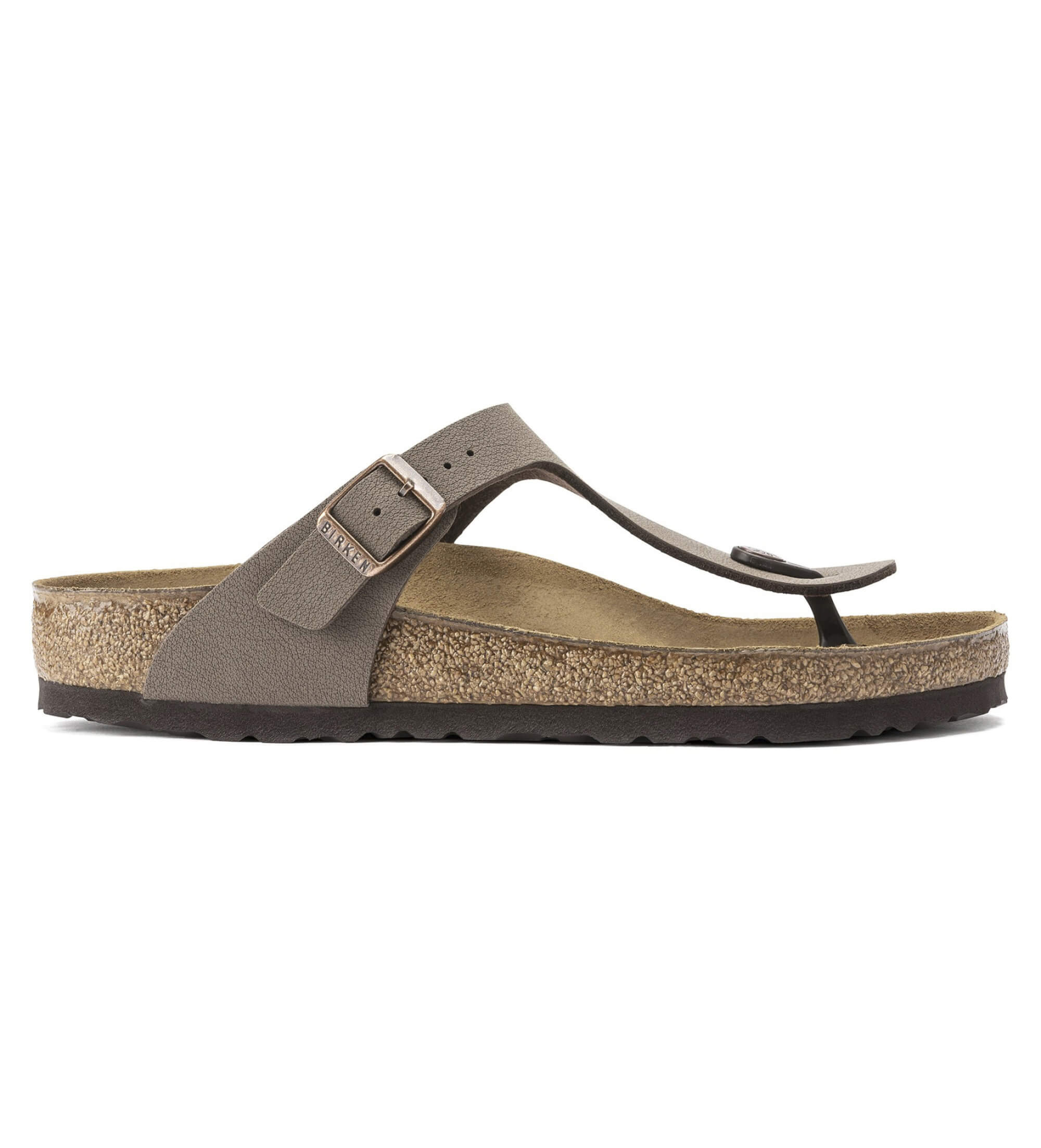 Birkenstock für Damen. 43751 Gizeh Birko-Flor Nubuck (Reguläre Passform) taupe (43), Wohnung, Keine, Lässig