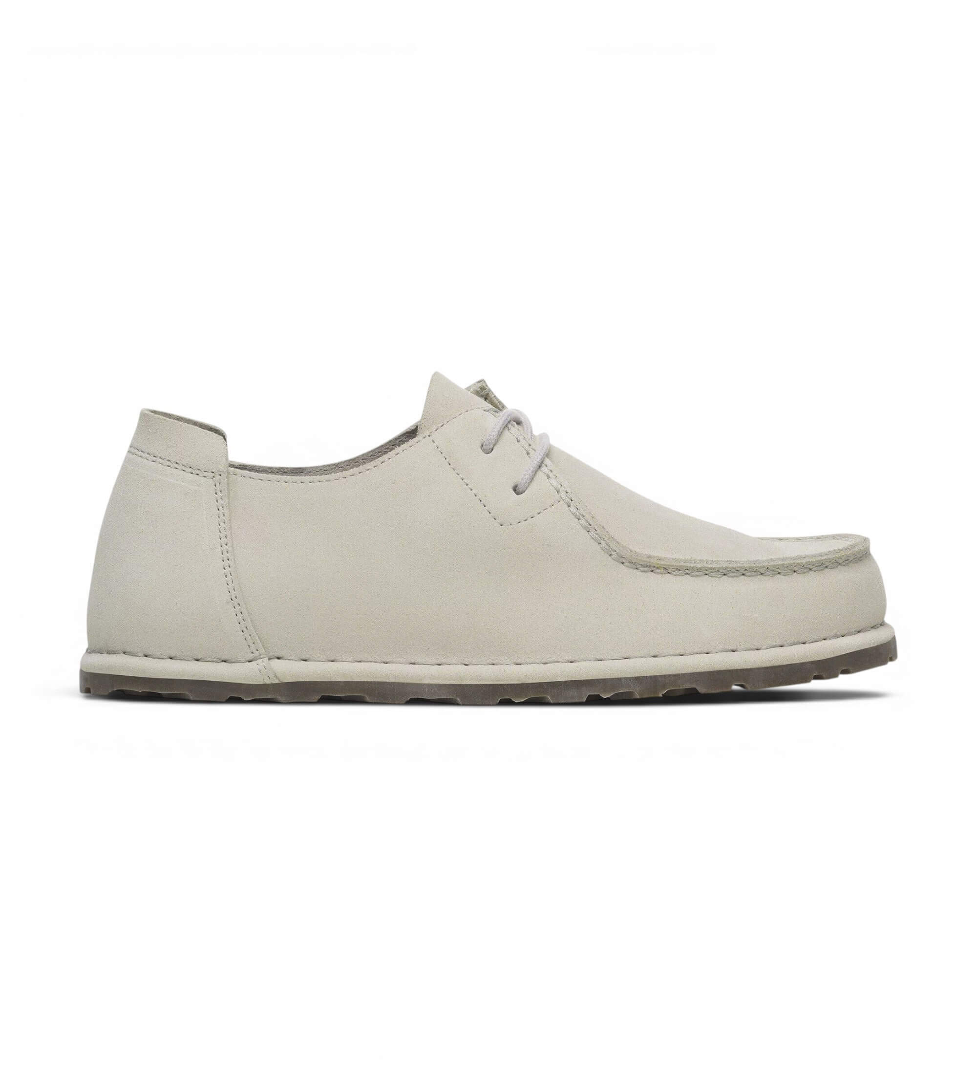 Birkenstock für Herren. 1029553 Leder-Schuhe Utti Lace (Normale Passform) gebrochen weiß (41), Wohnung, Wildleder, Schnürsenkel, Lässig