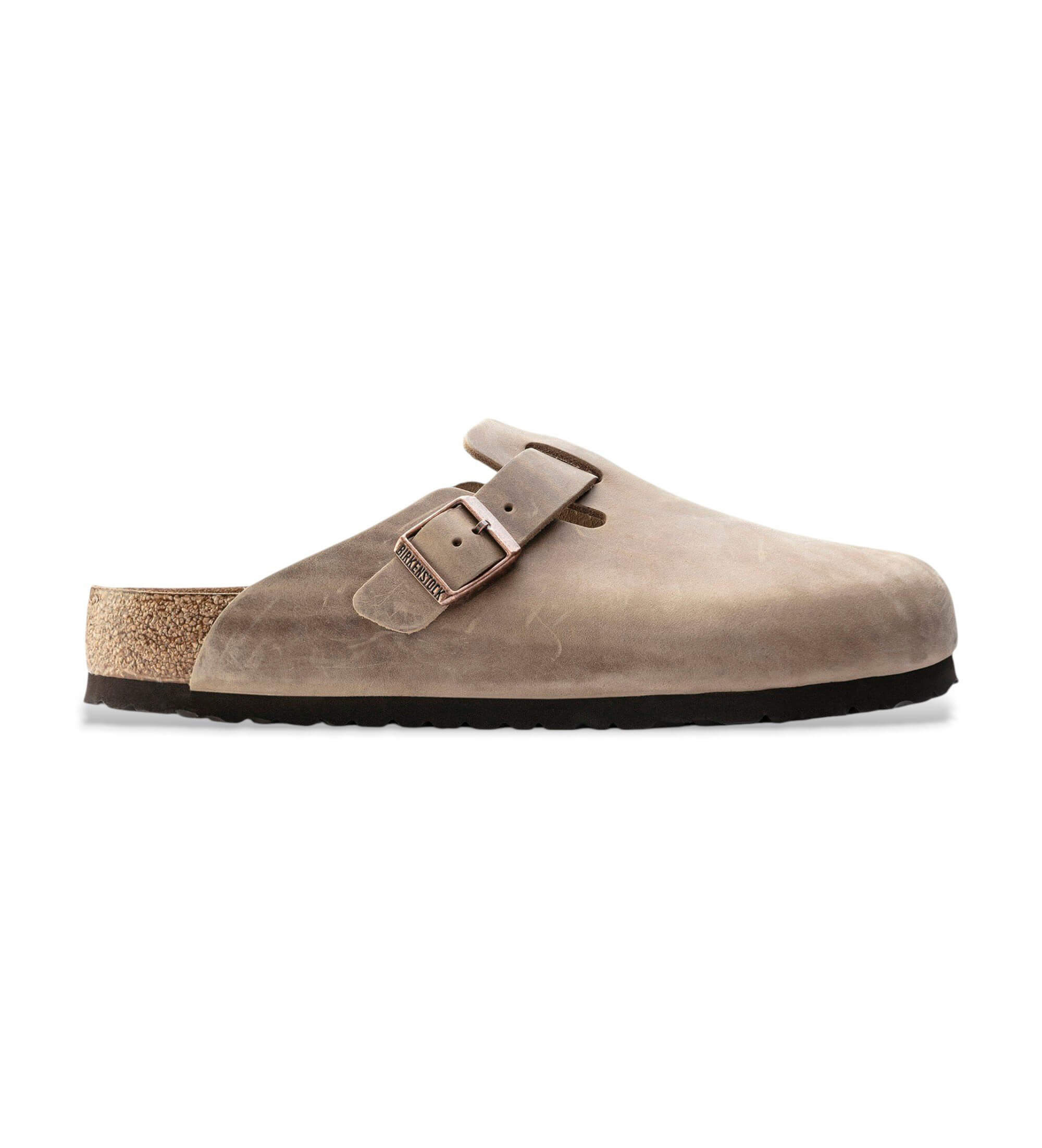 Birkenstock für Damen. 1018147 Leder-Clogs Boston (Reguläre Passform) braun (37), Wohnung, Keine, Lässig