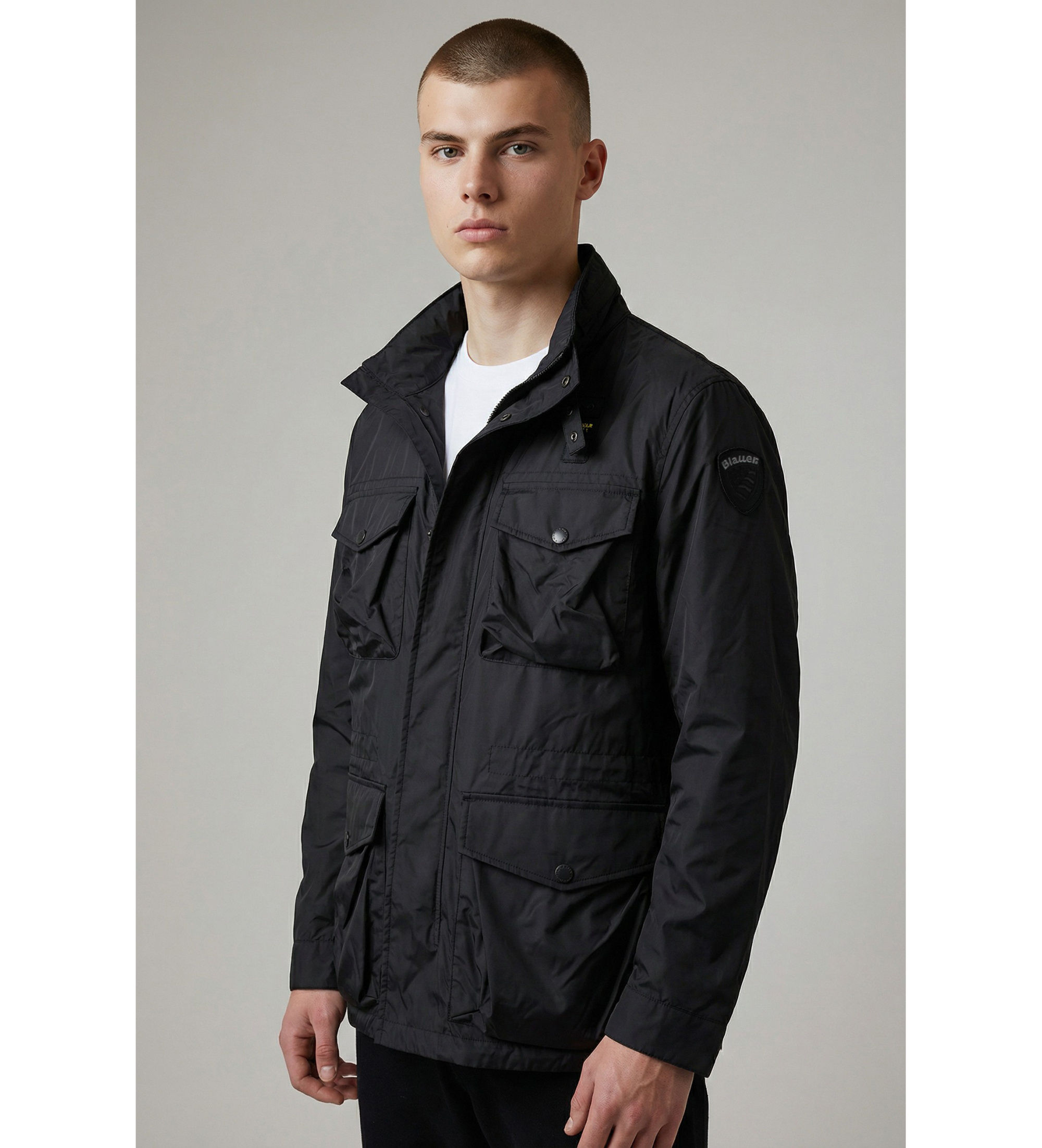 Blauer für Herren. 26SBLUB01024 Abbotsford Jacke schwarz (S), Lässig, Nylon