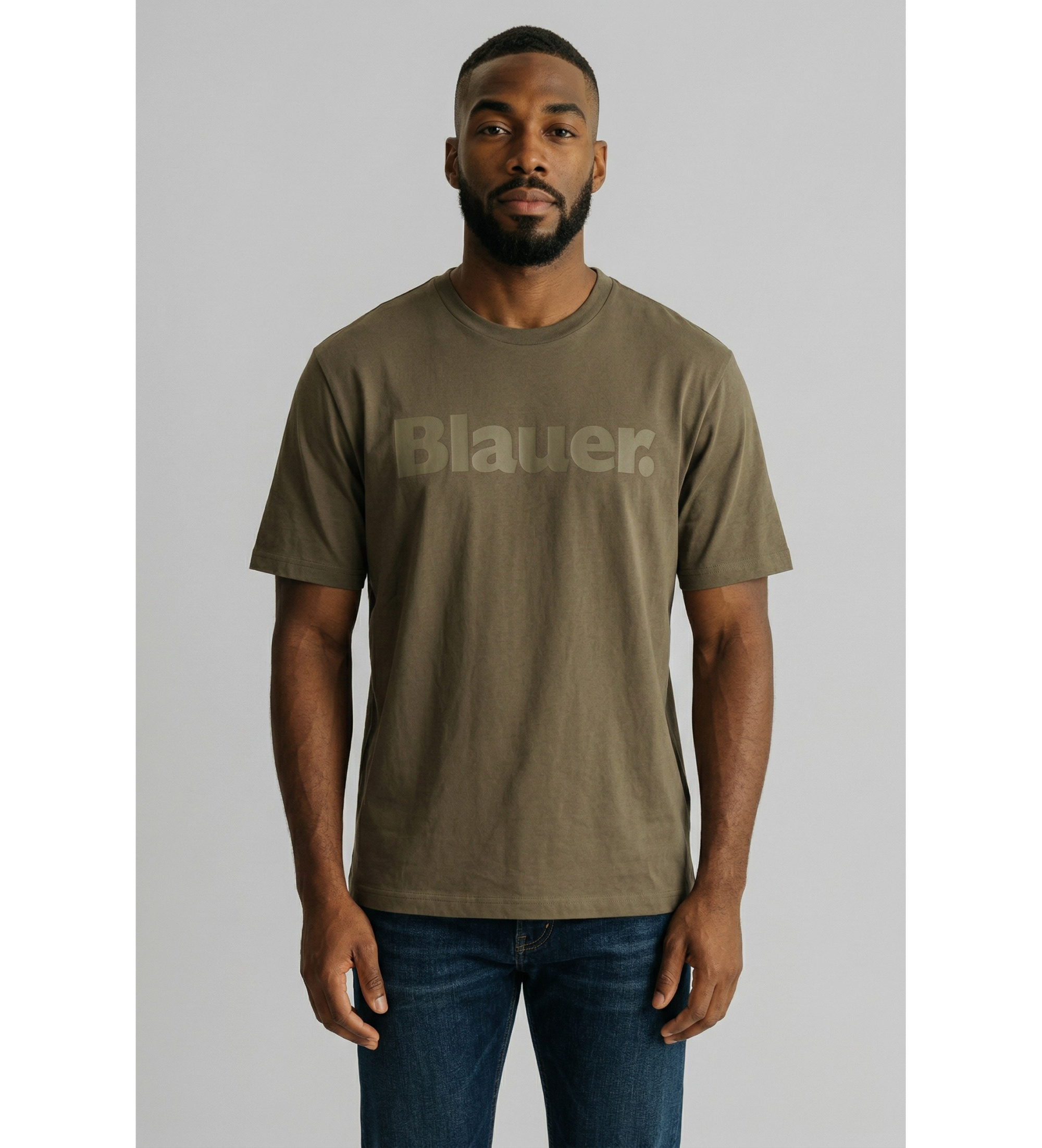 Blauer für Herren. 26SBLUH02287 Bourn-T-Shirt grün (L), Lässig, Baumwolle, Kurzarm