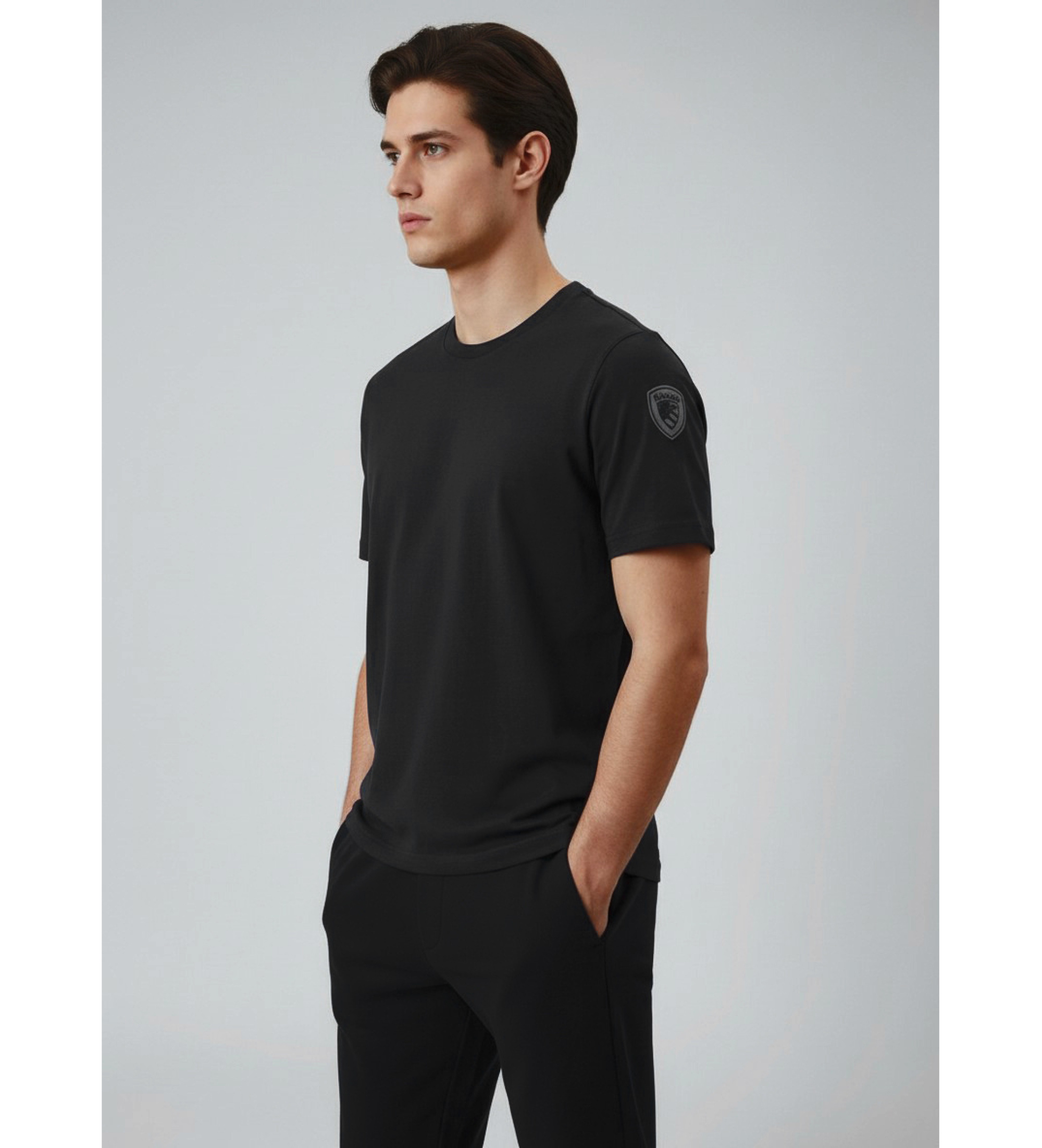 Blauer für Herren. 26SBLUH02068 Hanson T-shirt schwarz (M), Lässig, Baumwolle, Kurzarm
