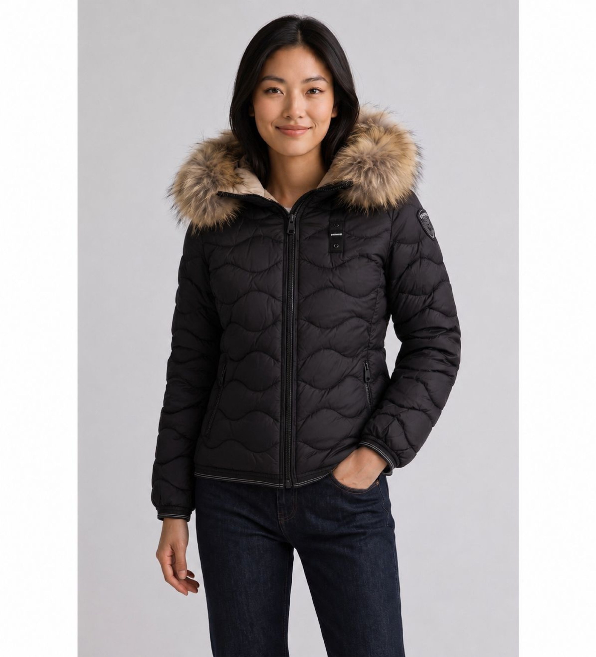 Blauer für Damen. 26WBLDC03034 Aldie Steppjacke, schwarz (S), Lässig, Polyamid
