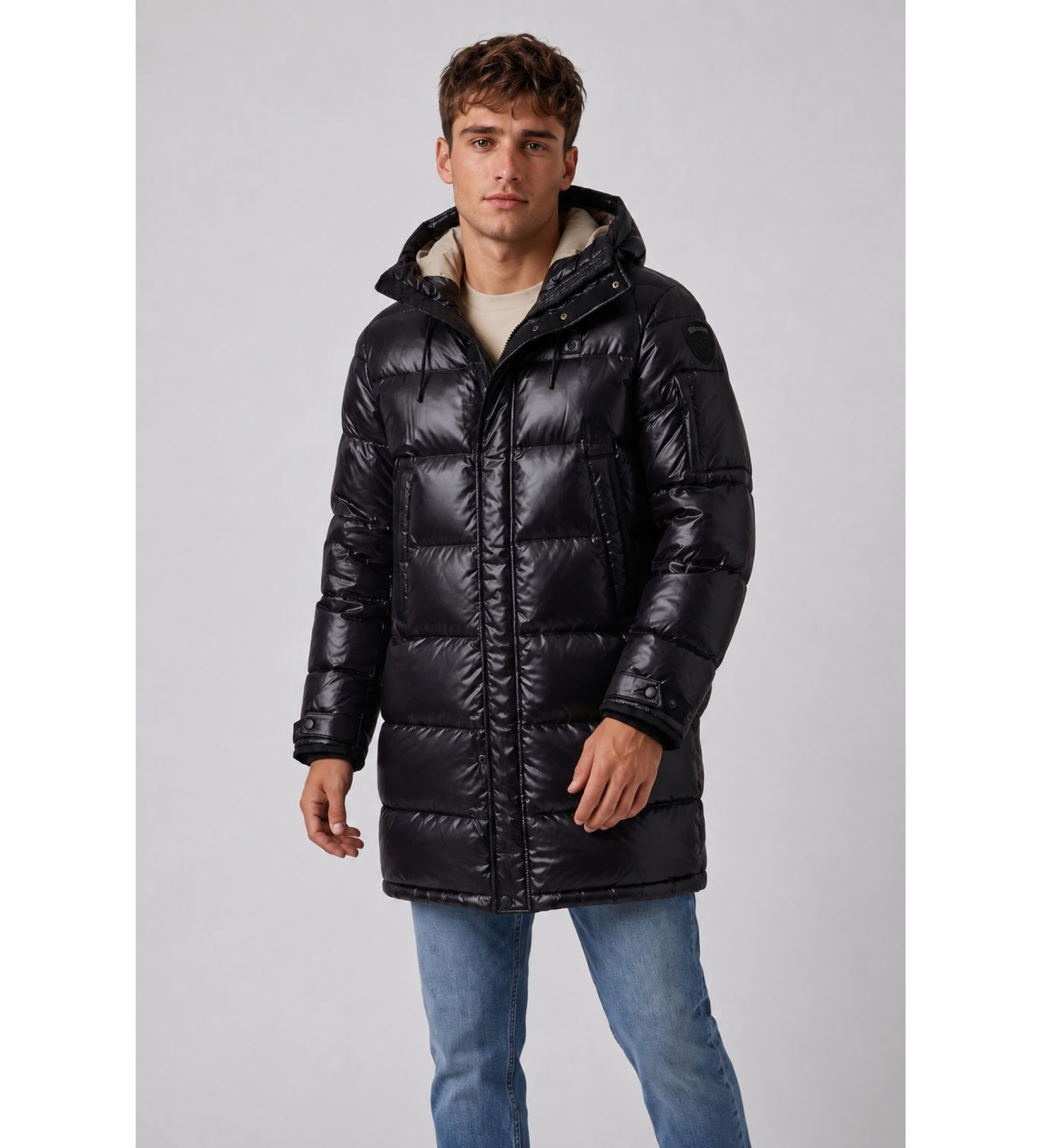 Blauer für Herren. 26WBLUK02350 Aldrich-Steppjacke, schwarz (M), Lässig, Polyamid