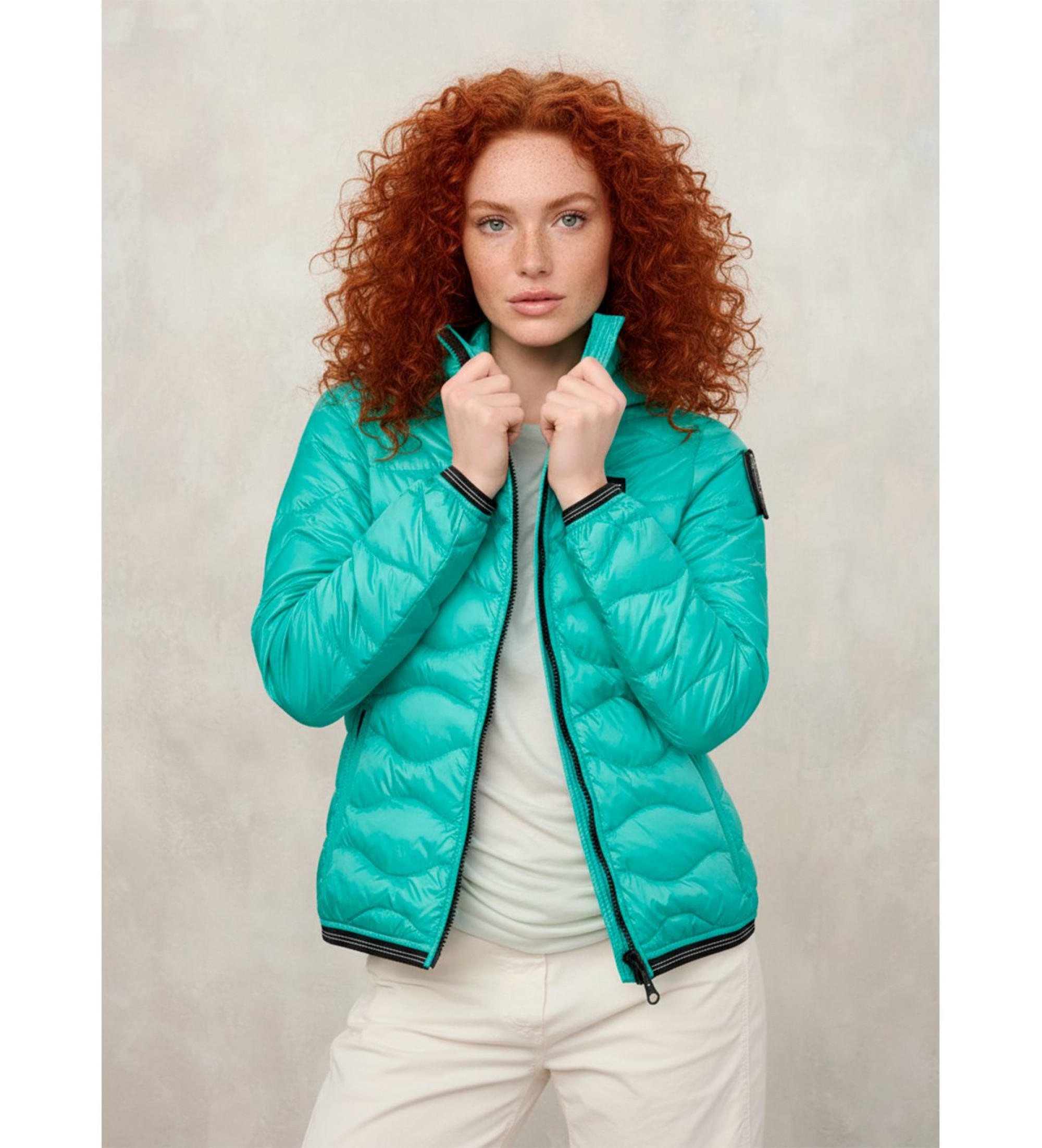 Blauer für Damen. 26SBLDC03169 Jacke Kameliengrün (L), Lässig, Polyester
