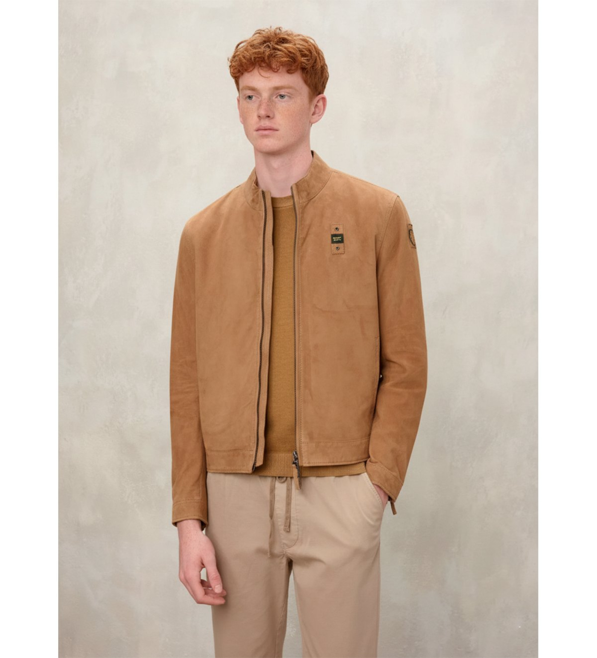 Blauer für Herren. 26SBLUL02434 Kurze Wildlederjacke Cypherlis braun (M), Lässig