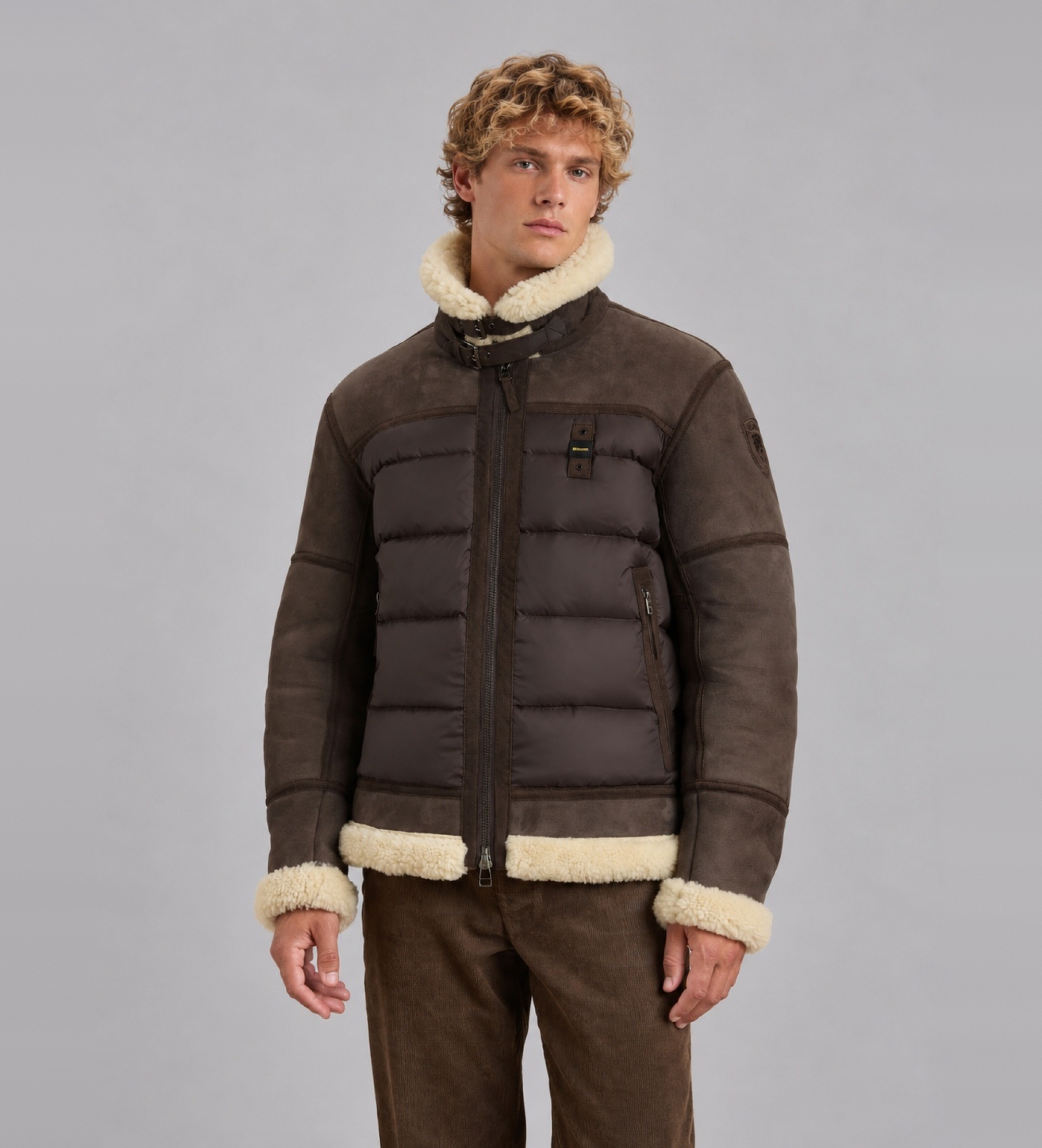 Blauervoor mannen. 26WBLUL01473 Bruin leren Grafton jack (M), Casual, Leer