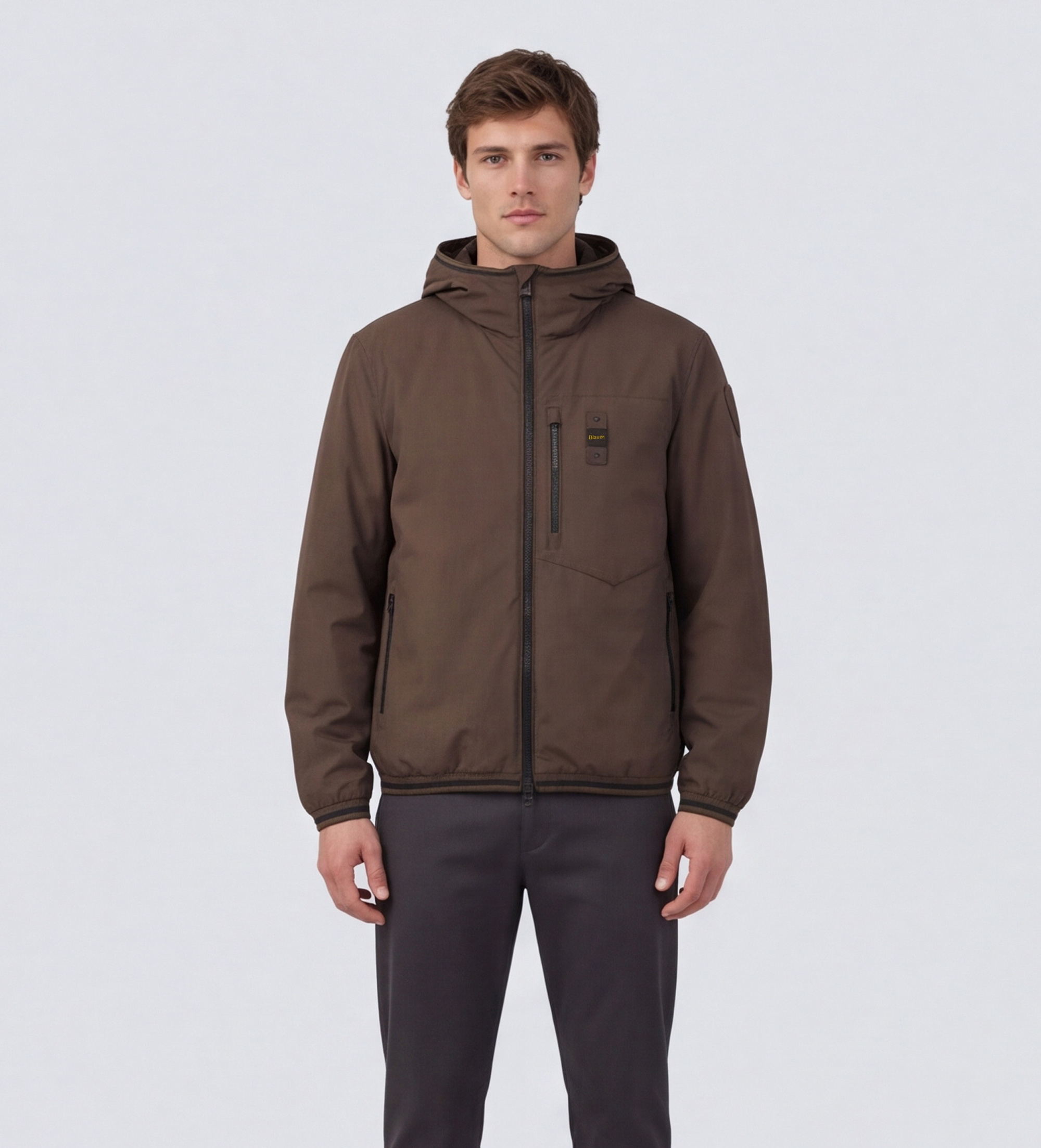 Blauervoor mannen. 26WBLUC08060 Derry jas bruin (XL), Casual, Polyester
