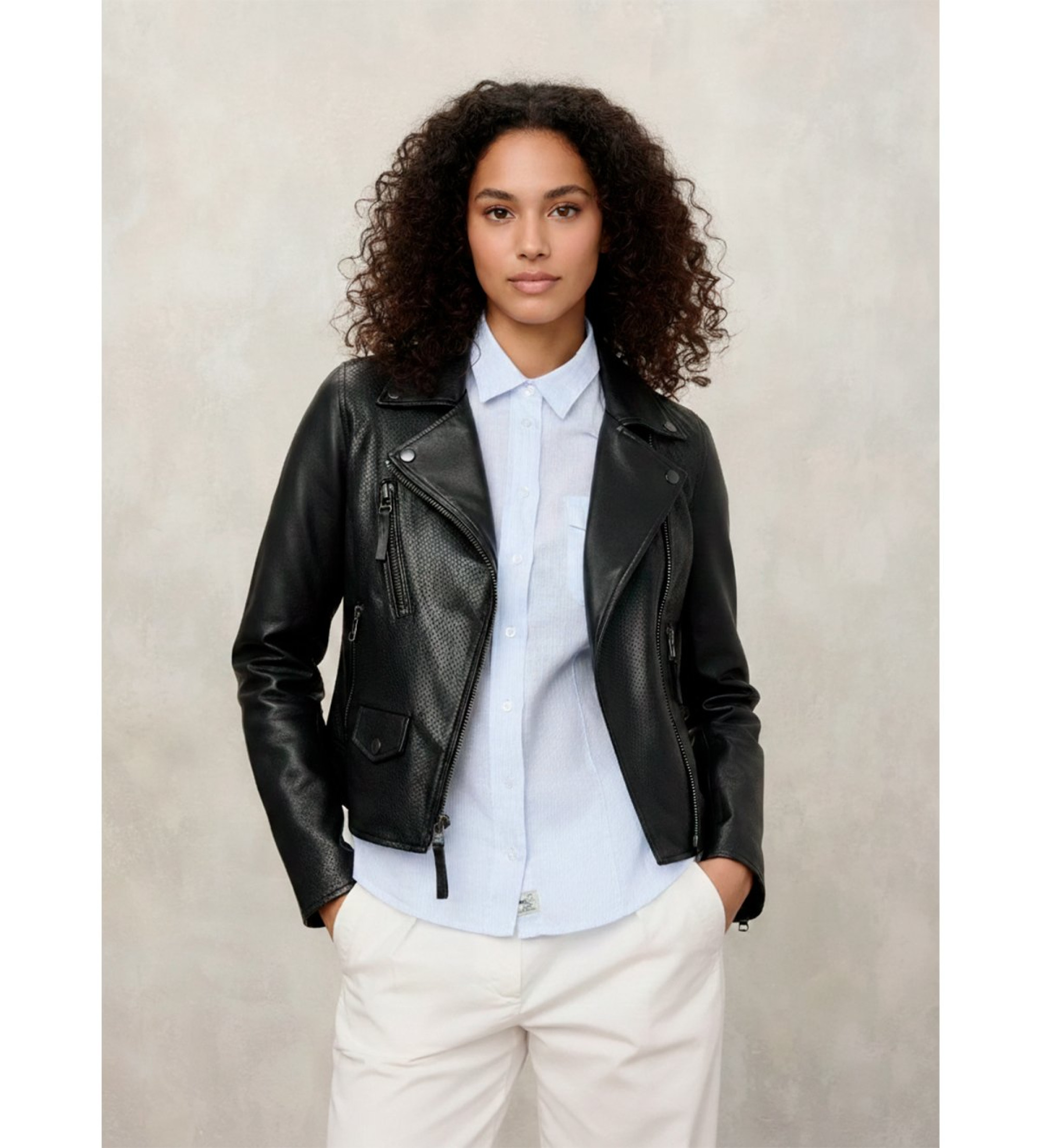 Blauer für Damen. 26SBLDL02449 Jenkins Lederjacke schwarz (S), Lässig