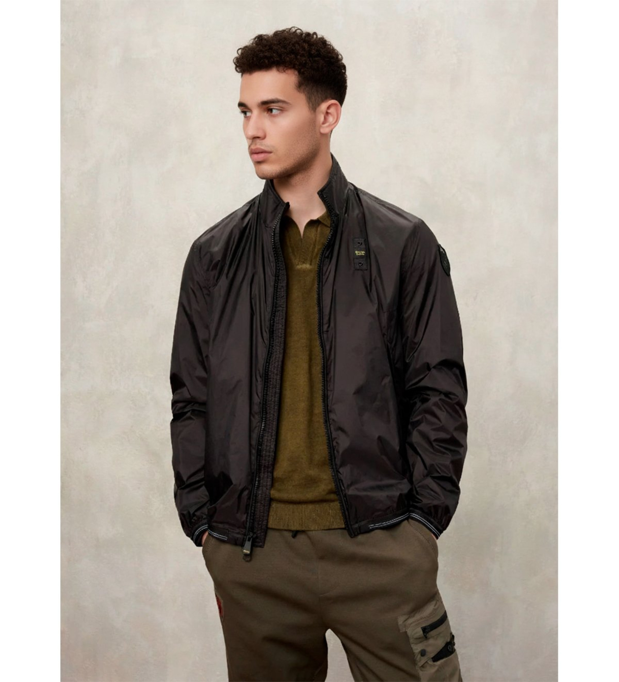 Blauer für Herren. 26SBLUC01106 Kerwin Jacke schwarz (M), Lässig, Nylon