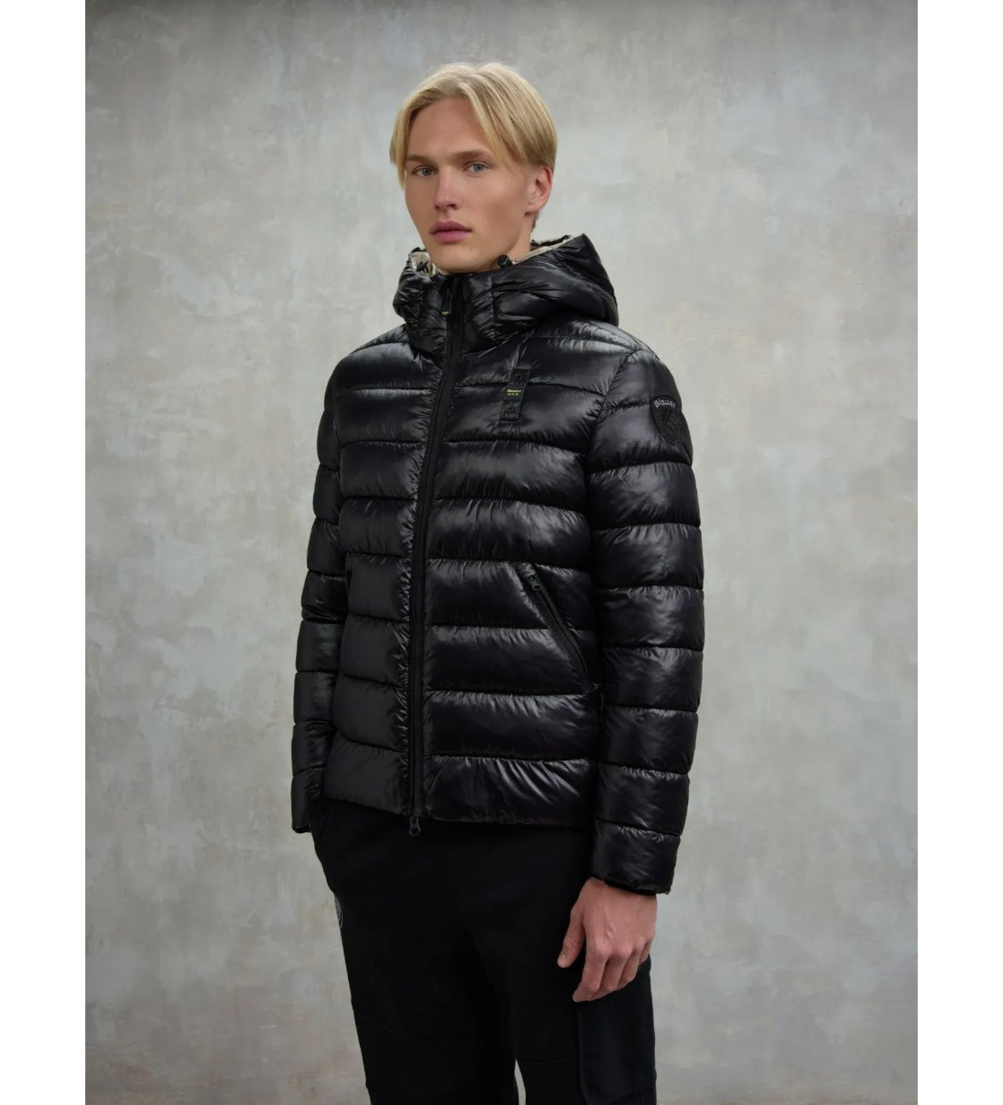 Blauer für Herren. 25WBLUC02079 Eco Adams schwarzer Reefer (3XL), Lässig, Polyester