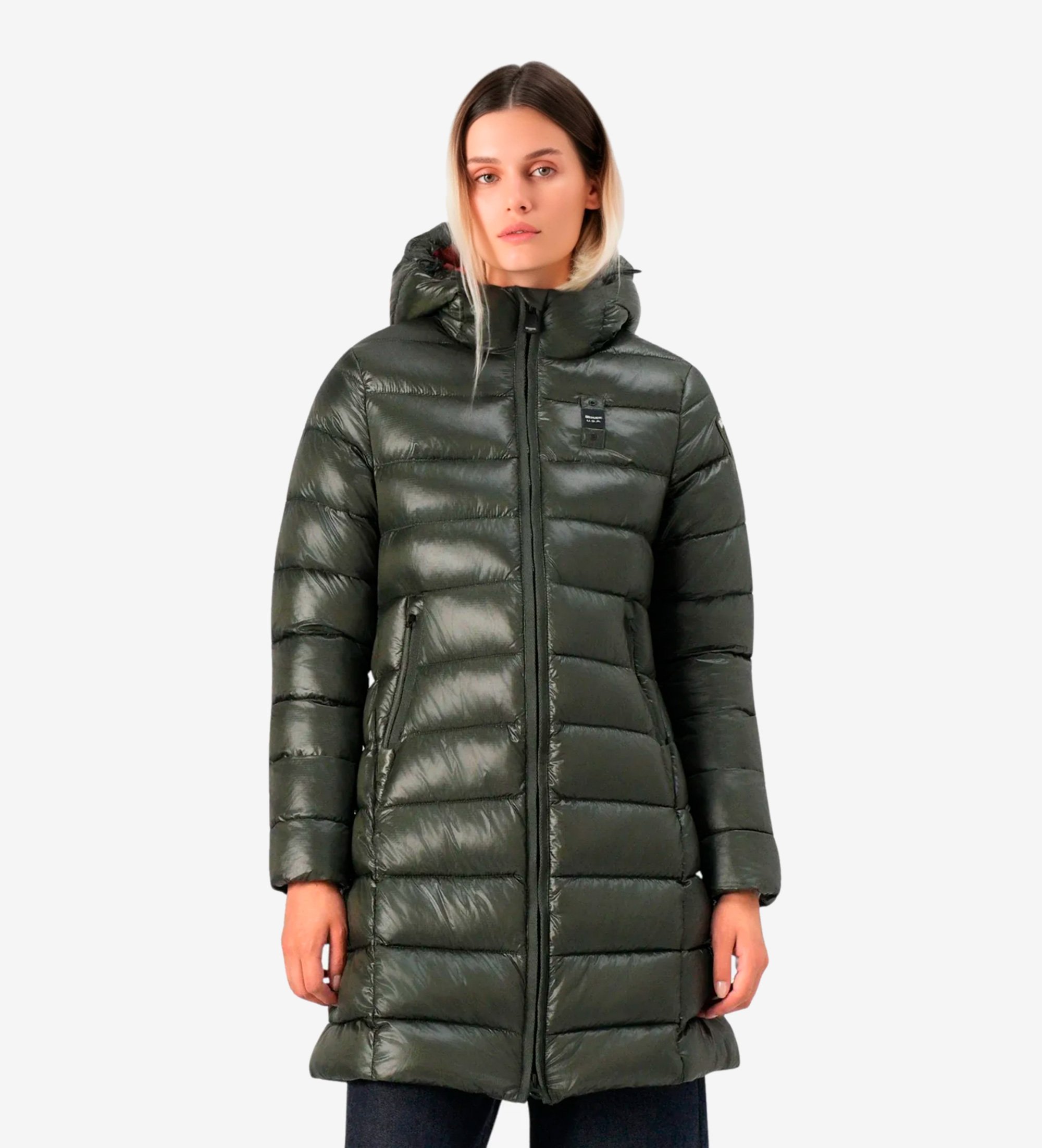 Blauer für Damen. 25WBLDK02069 Langer Mantel Adelaide grün (M), Lässig, Polyamid