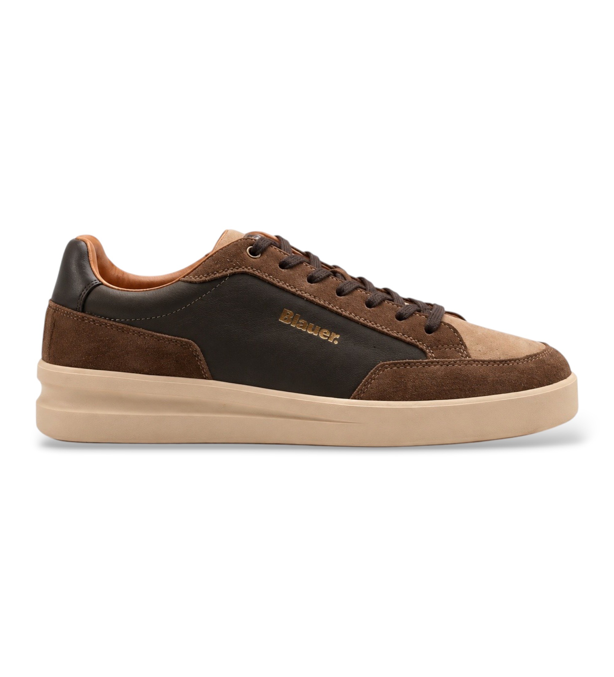 Blauer für Herren. F6KYOTO01 Kyoto 01 Sneaker aus Leder in Braun (41), Wohnung, Schnürsenkel, Lässig