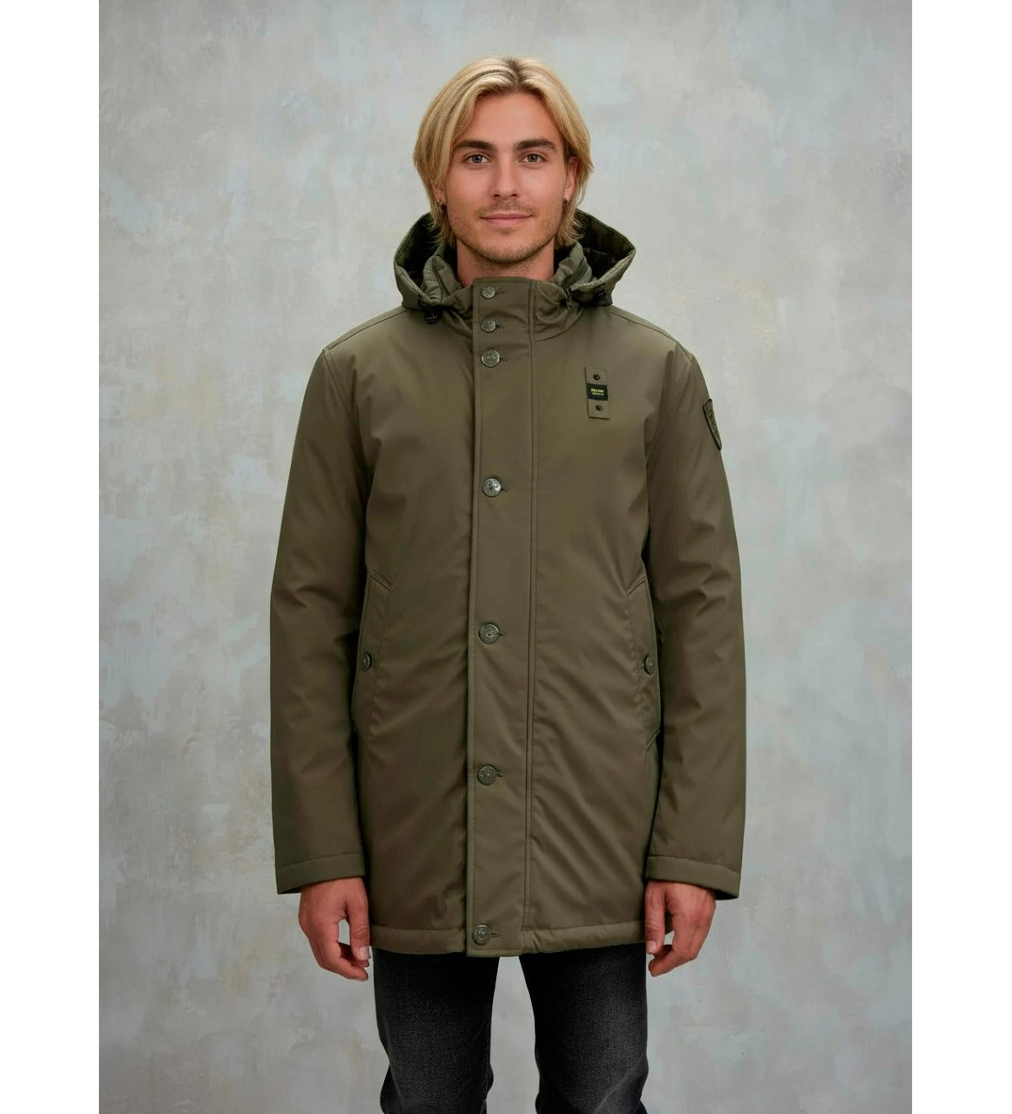 Blauer für Herren. 25WBLUK03142 Chester Kapuzenparka grün (XL), Lässig, Polyester