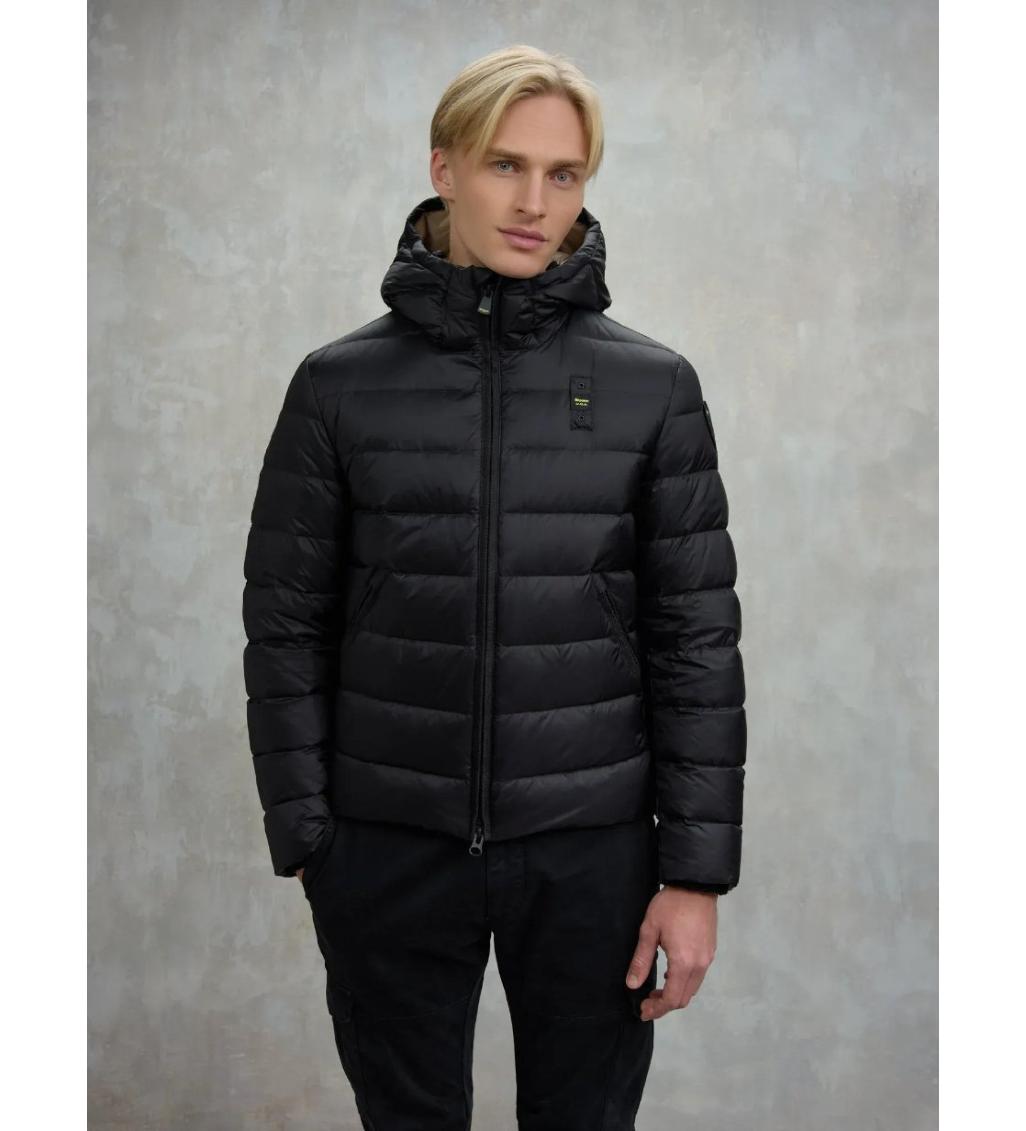 Blauer für Herren. 25WBLUC03086 Acton Kapuzenjacke schwarz (XXL), Lässig, Polyamid