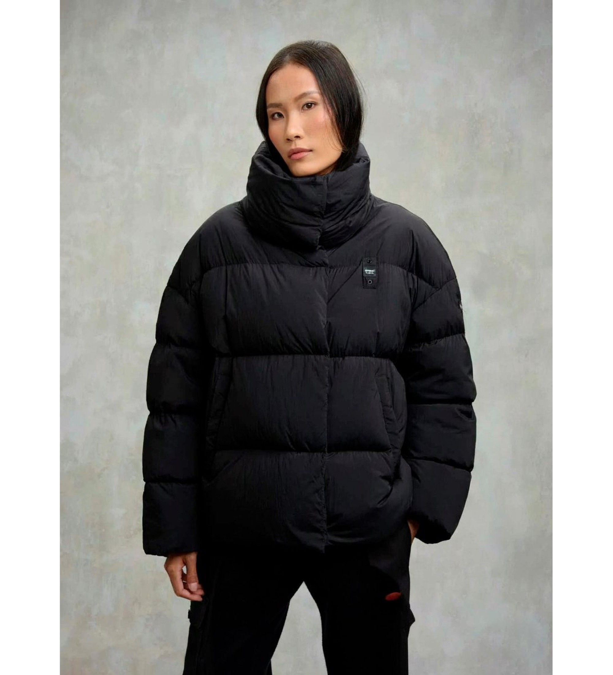 Blauer für Damen. 25WBLDC03166 Nuvola Ross Kurzjacke schwarz (M), Lässig, Nylon