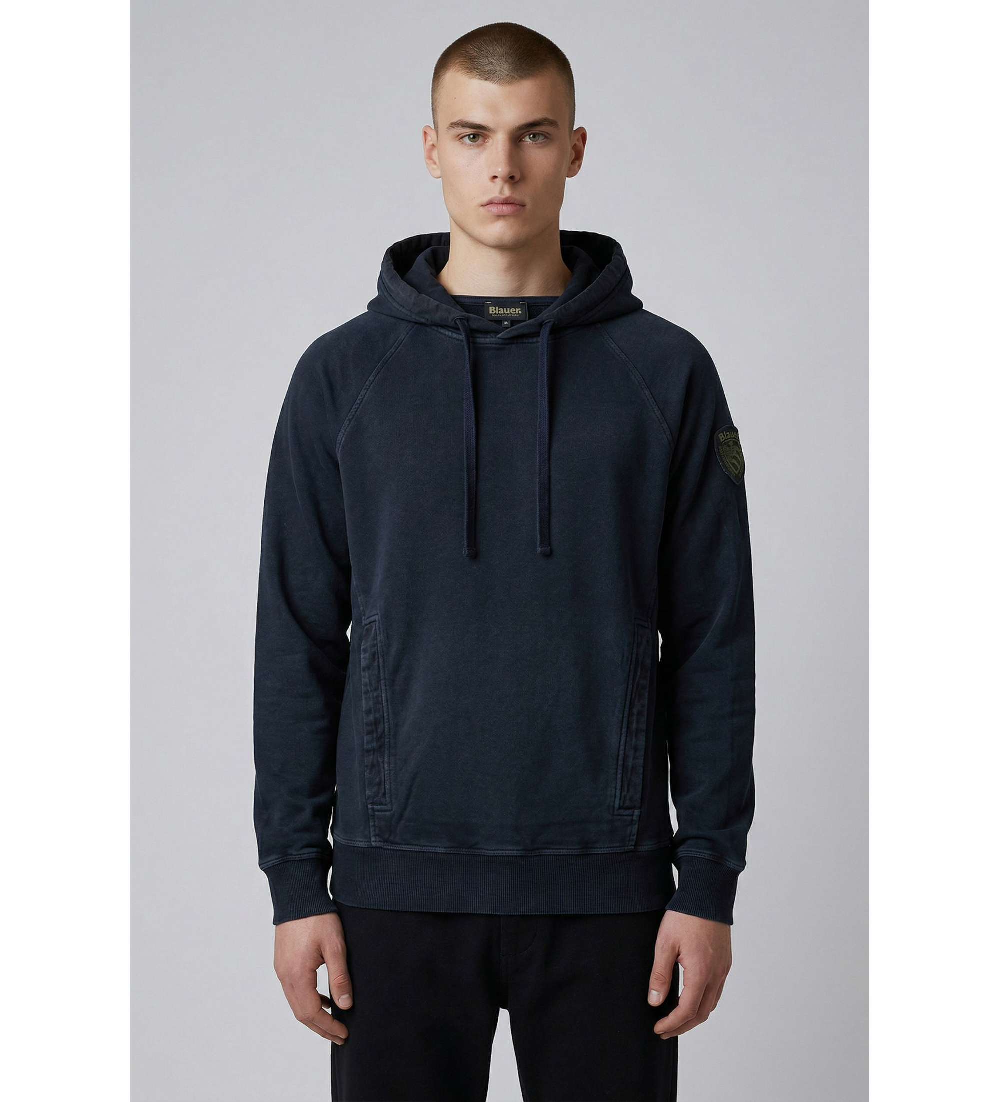 Blauer für Herren. 26SBLUF08049 Varick navy Sweatshirt (S), Lässig, Baumwolle, Marine