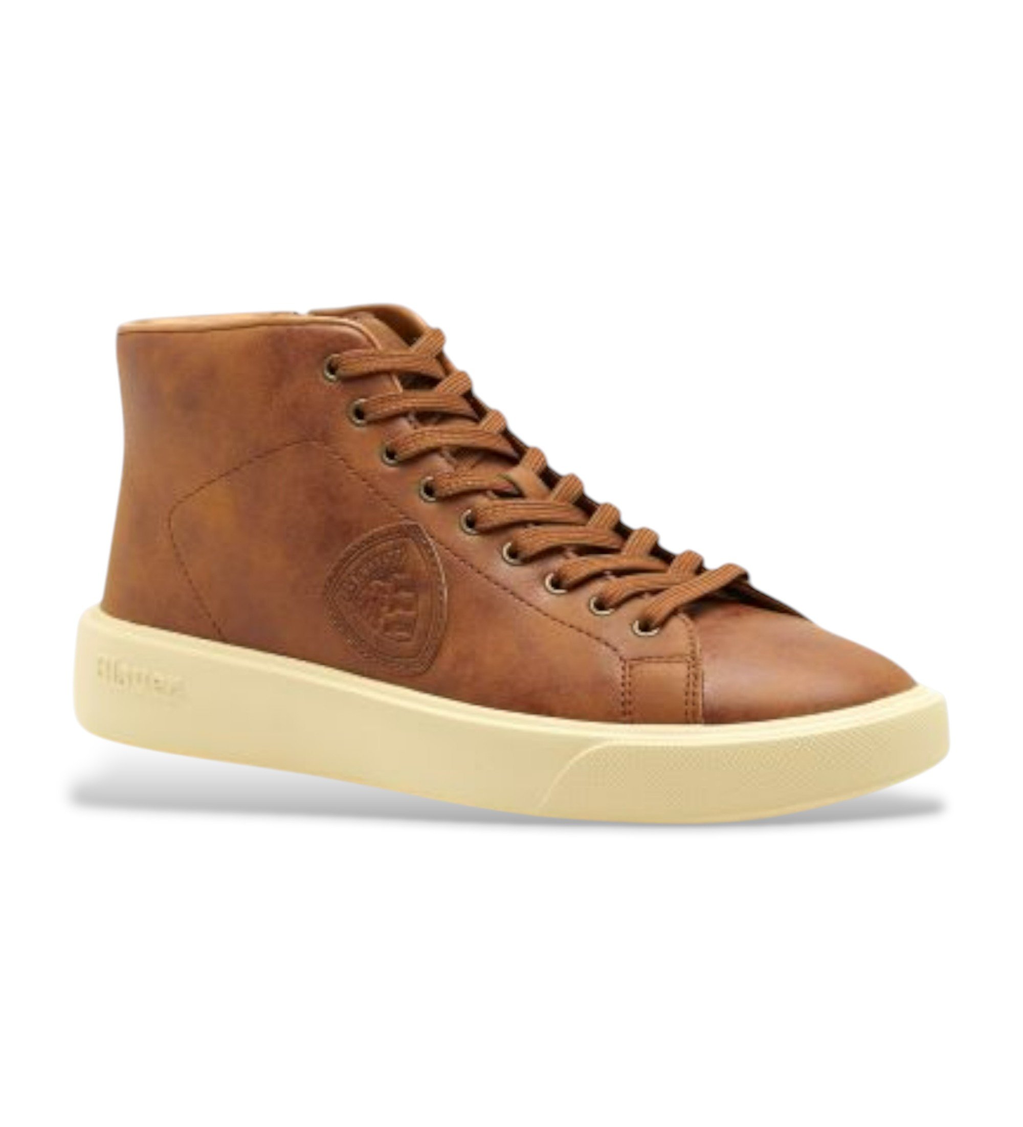 Blauer für Herren. F5BUCK08 Buck Leder Turnschuhe braun (45), Wohnung, Schnürsenkel, Lässig
