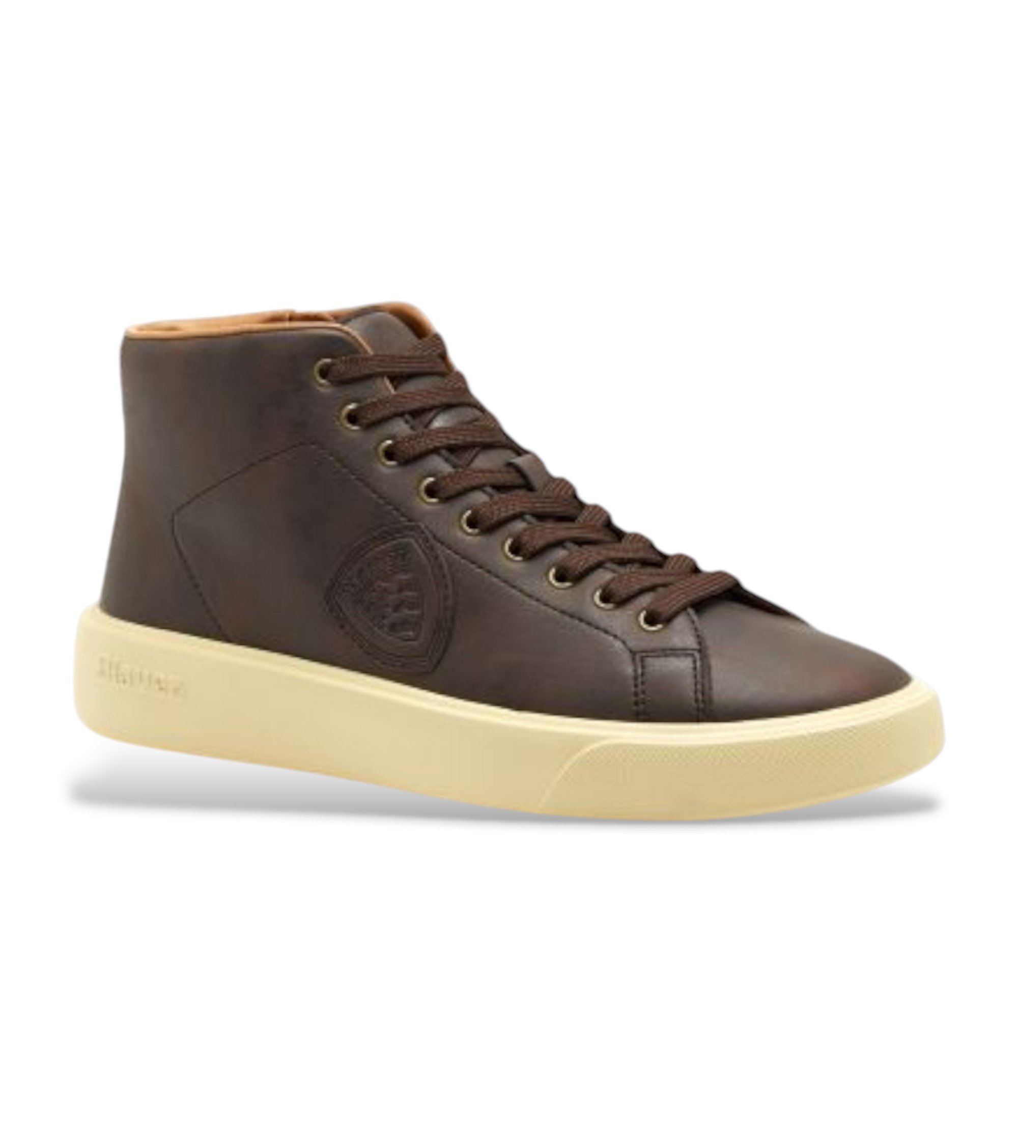 Blauer für Herren. F5BUCK08 Buck Leder Turnschuhe braun (45), Wohnung, Schnürsenkel, Lässig