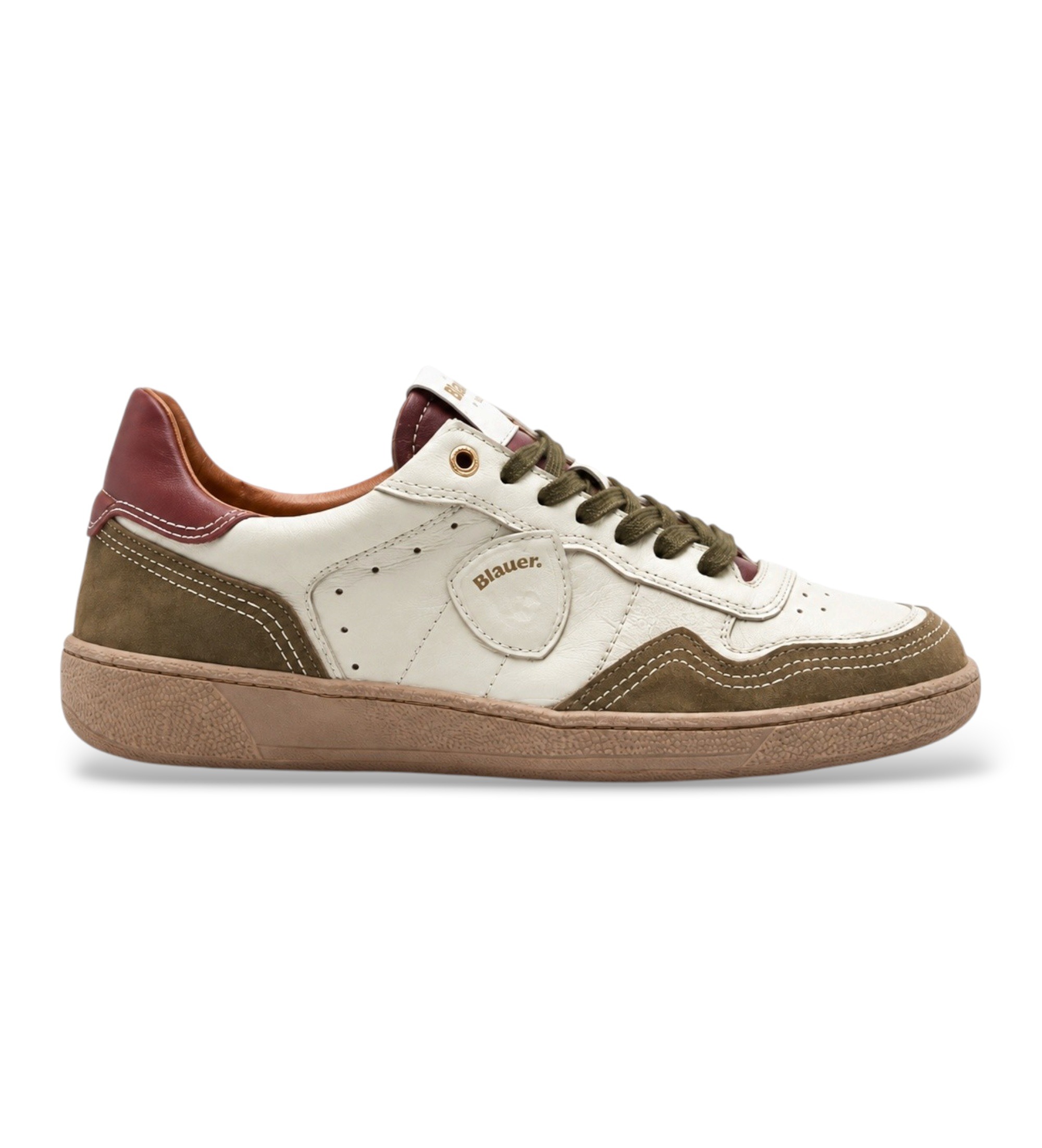 Blauer für Herren. F6MURRAY22 Murray22 Sneaker aus Leder in Weiß (40), Wohnung, Schnürsenkel, Lässig