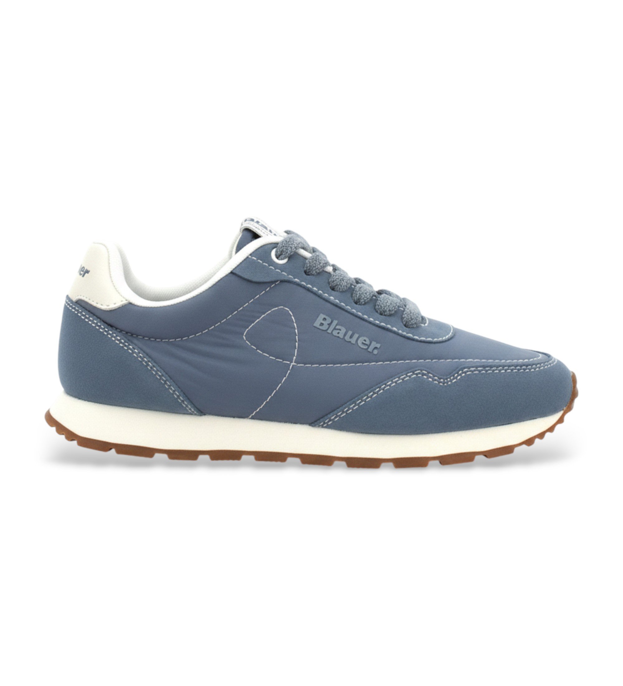 Blauer für Damen. S6SWINK01 Turnschuhe Wink 01 blau (36), Leder, Wohnung, Schnürsenkel, Lässig