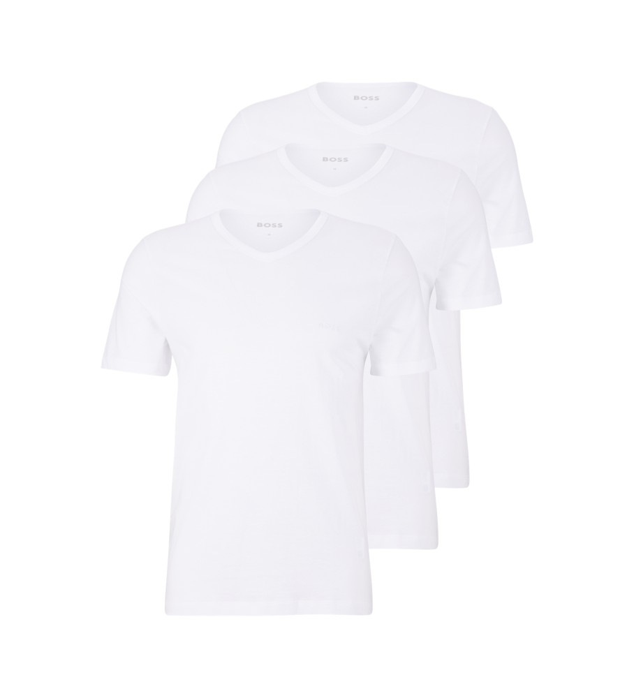 BOSS für Herren. 50475285 3er-Pack T-Shirts 50475285 weiß (M), Baumwolle