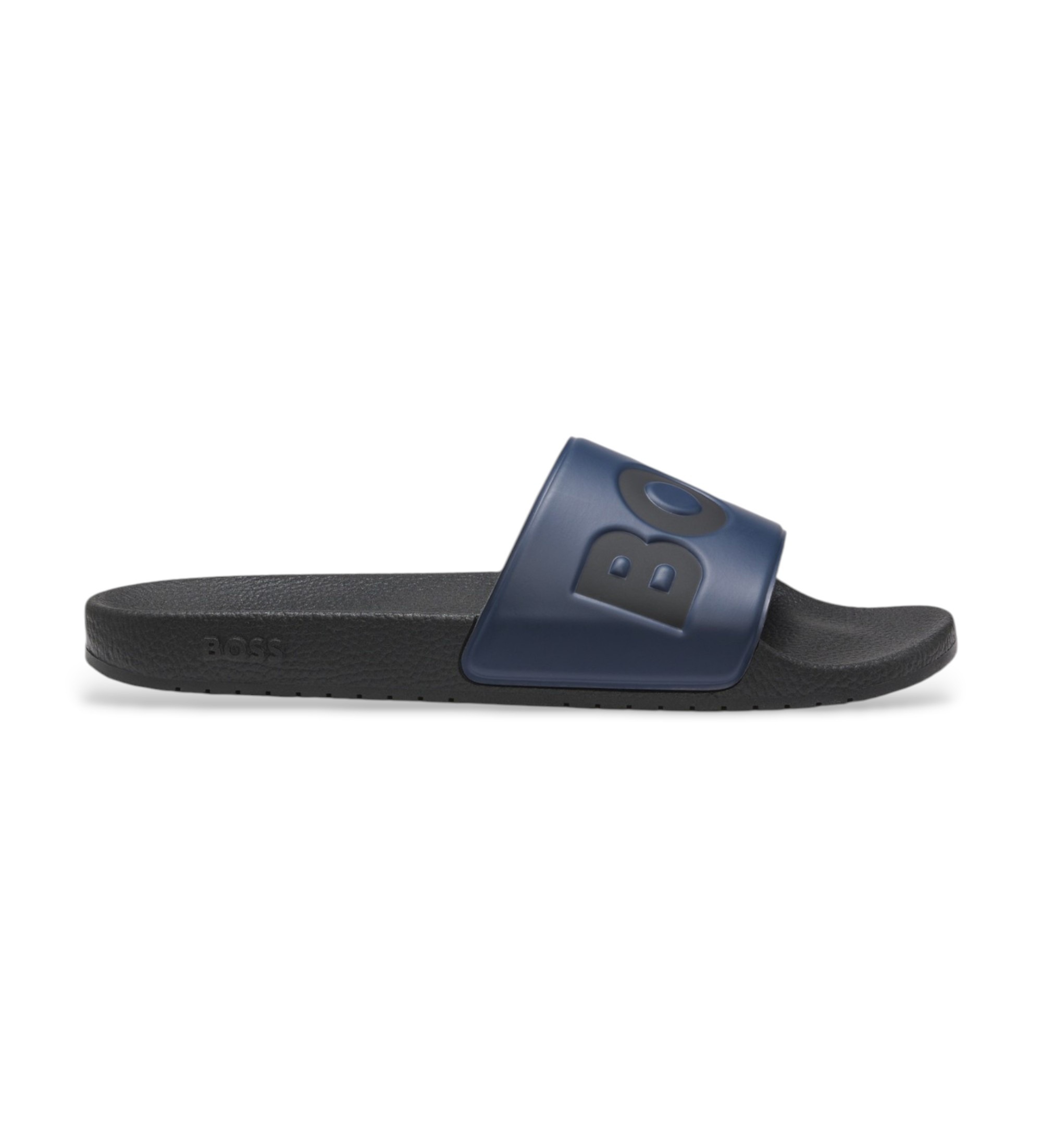 BOSS für Herren. 50536835 Aryeh Slid Badeschlappen marineblau (40), Wohnung, Keine, Lässig, Strandbekleidung