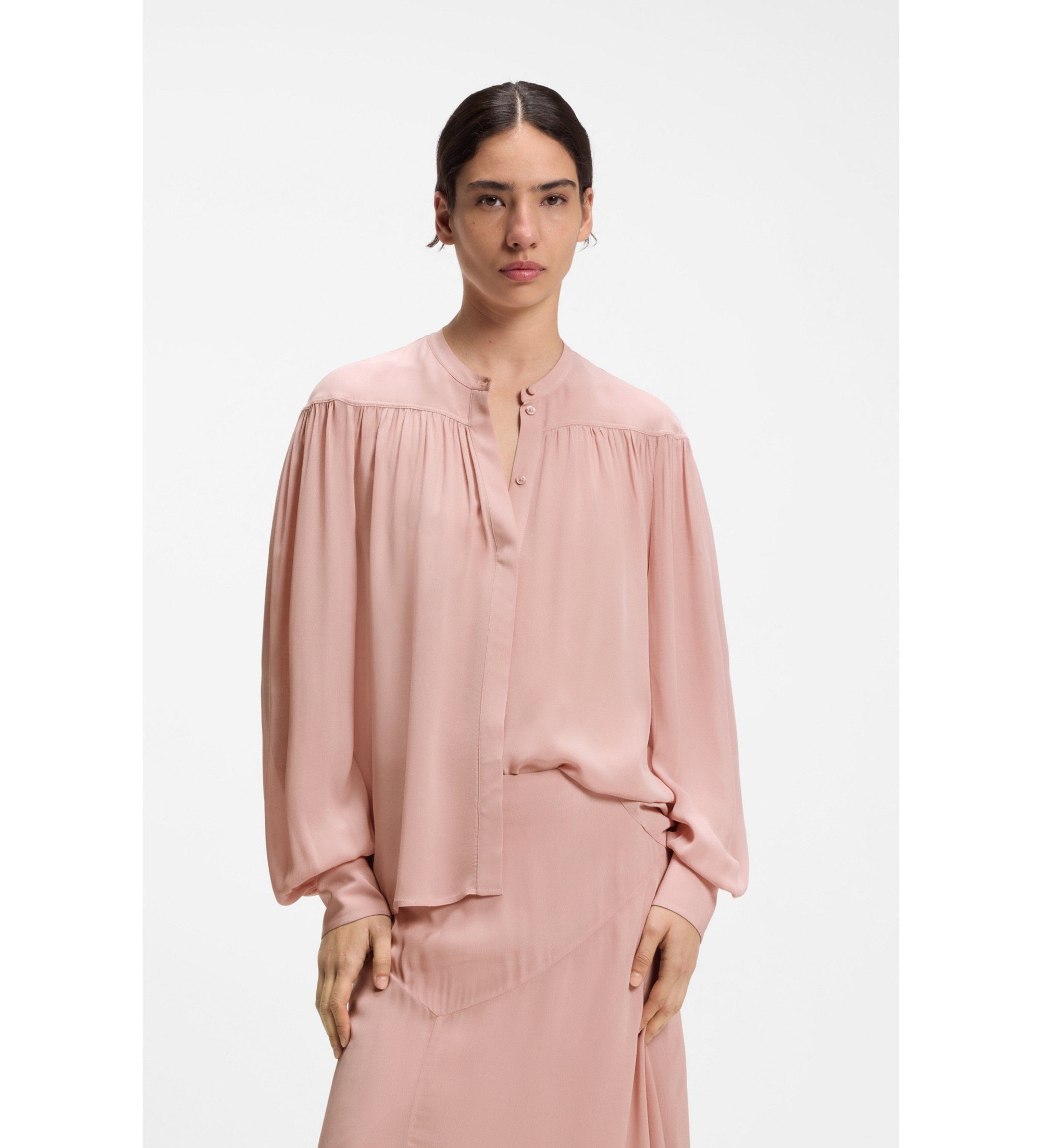 BOSS für Damen. 50564732 Bluse Bethena rosa (42), Lässig, Viskose, Langarm