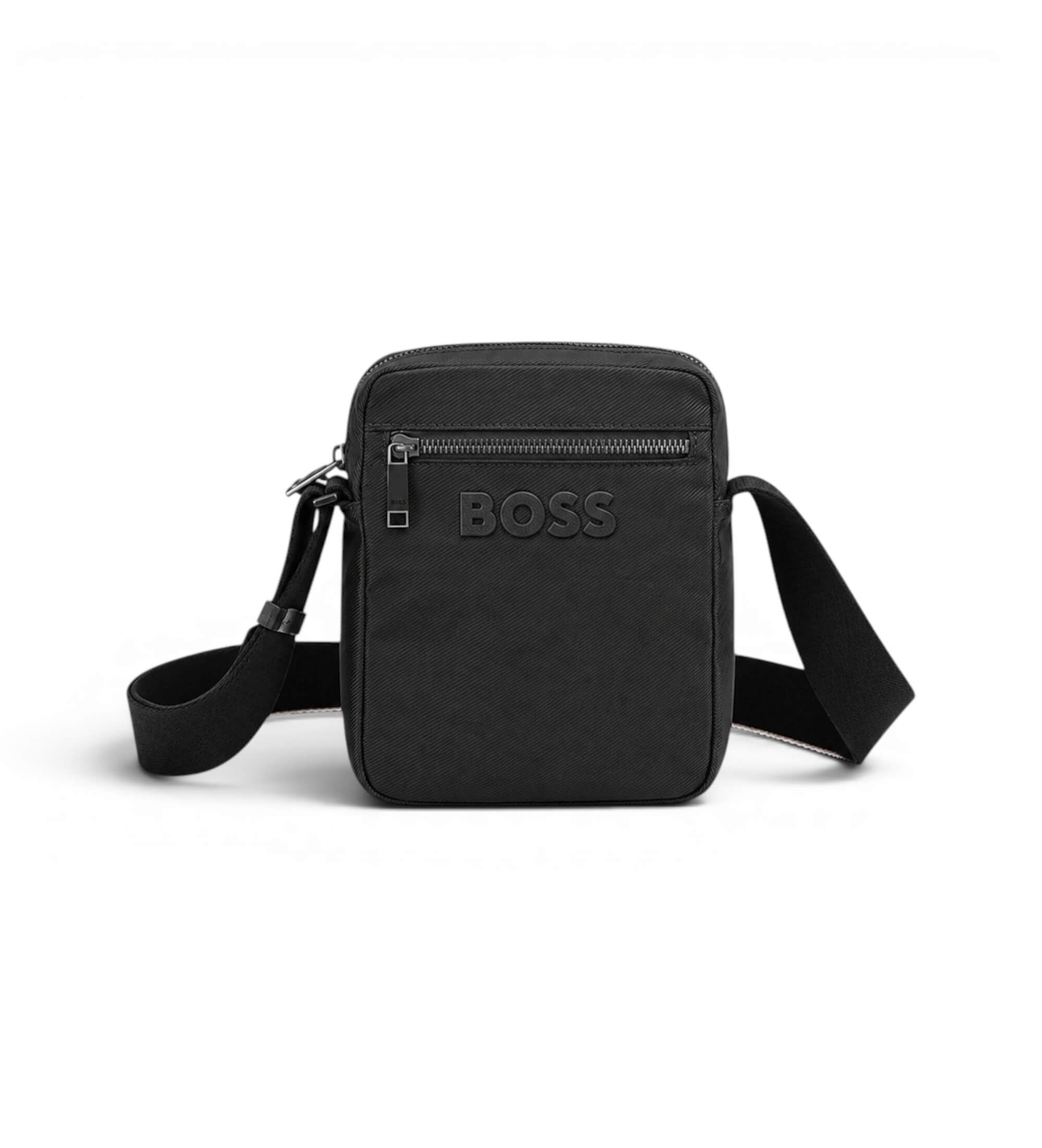 BOSS für Herren. 50567814 Tasche Catch 3.0 Ns schwarz (OSFA), Lässig, Recyceltes Polyester