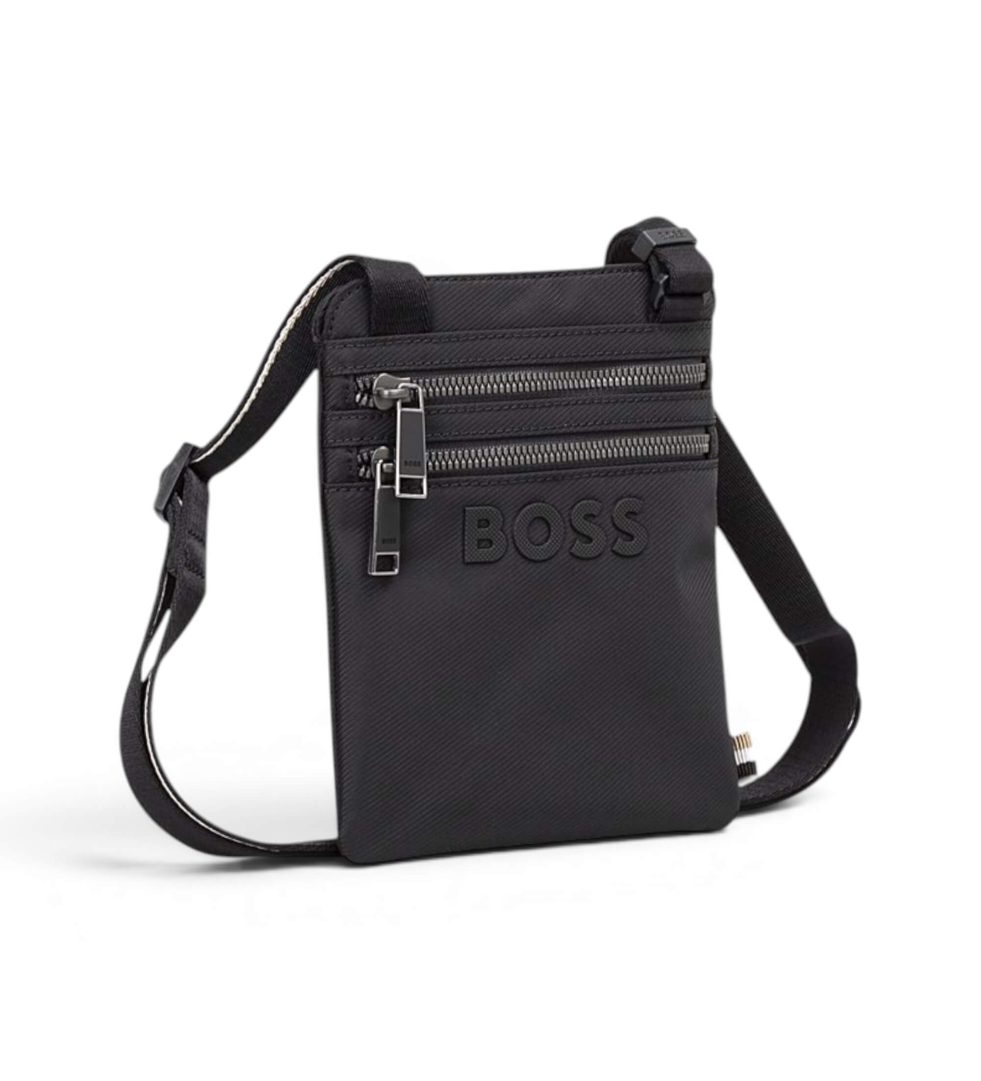 BOSS für Herren. 50567761 Tasche Catch 3.0 Zip schwarz (OSFA), Lässig, Recyceltes Polyester