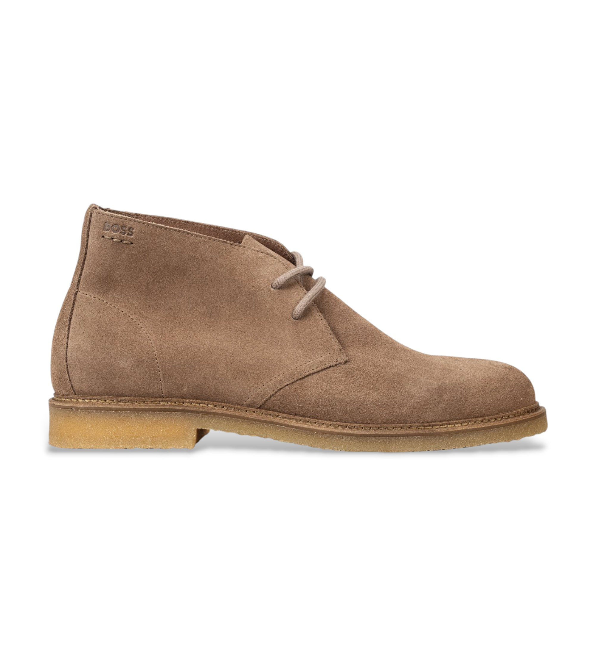 BOSS für Herren. 50557714 Hybrid Leder-Stiefeletten Canvas beige (39), Wohnung, Wildleder, Schnürsenkel, Lässig