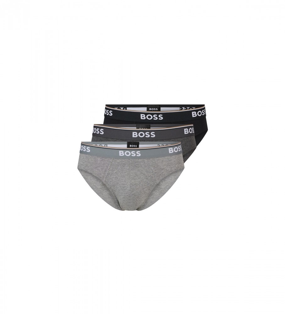 BOSS für Herren. 50475273 Pack 3 Slips Breve 3P grau (S), Heimtextilien, Baumwolle