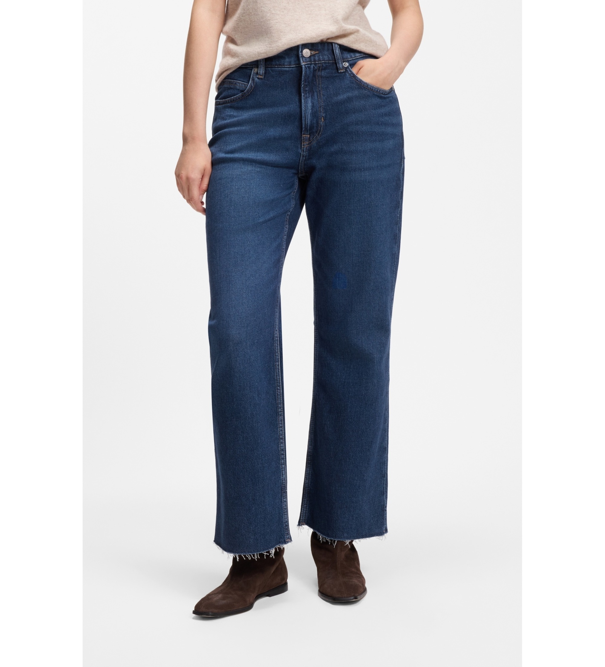 BOSS für Damen. 50564436 Jeans Angela blau (29/27), Lässig, Baumwolle, Denim, Marine