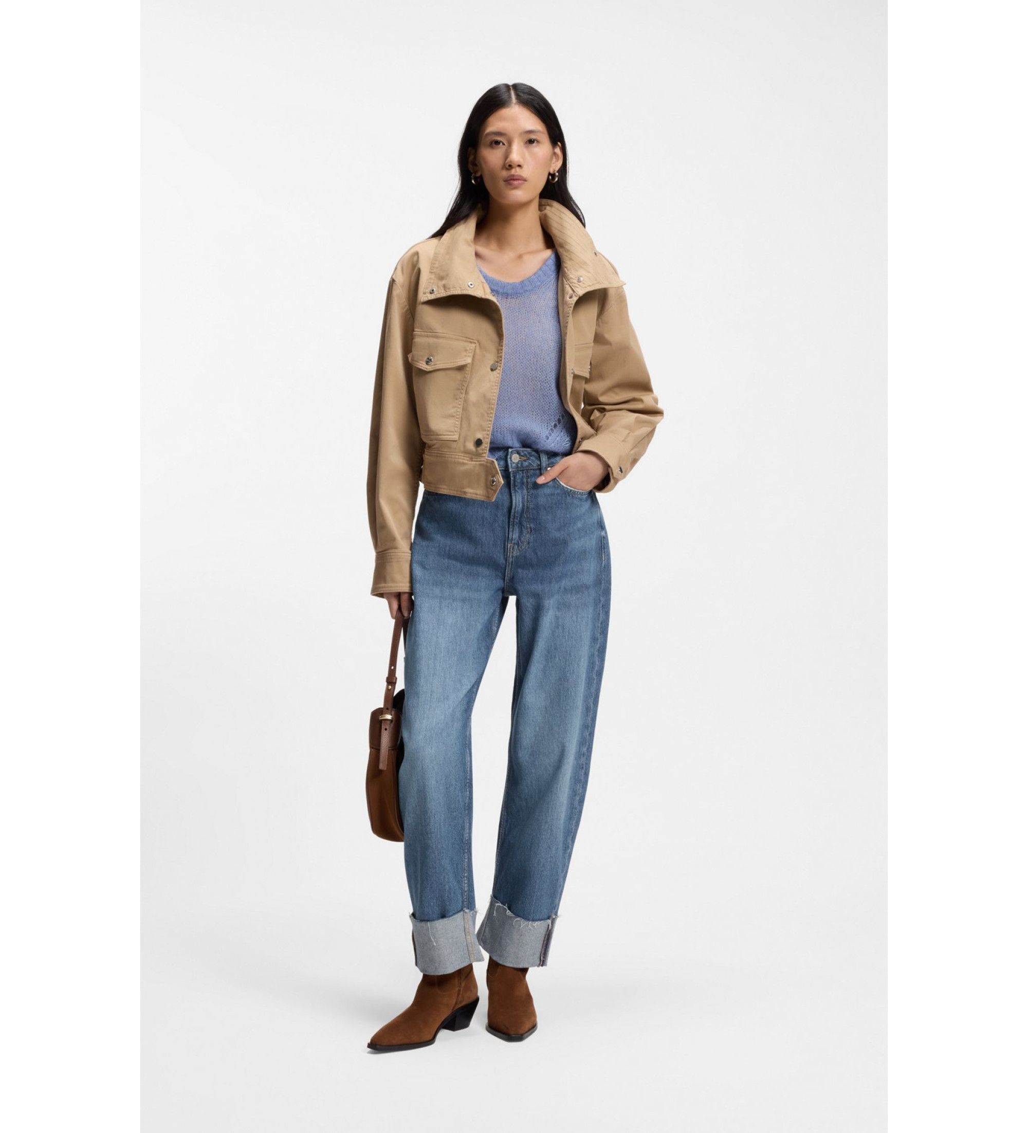 BOSS für Damen. 50552349 Jeans Ballon blau (30/28), Lässig, Baumwolle, Denim