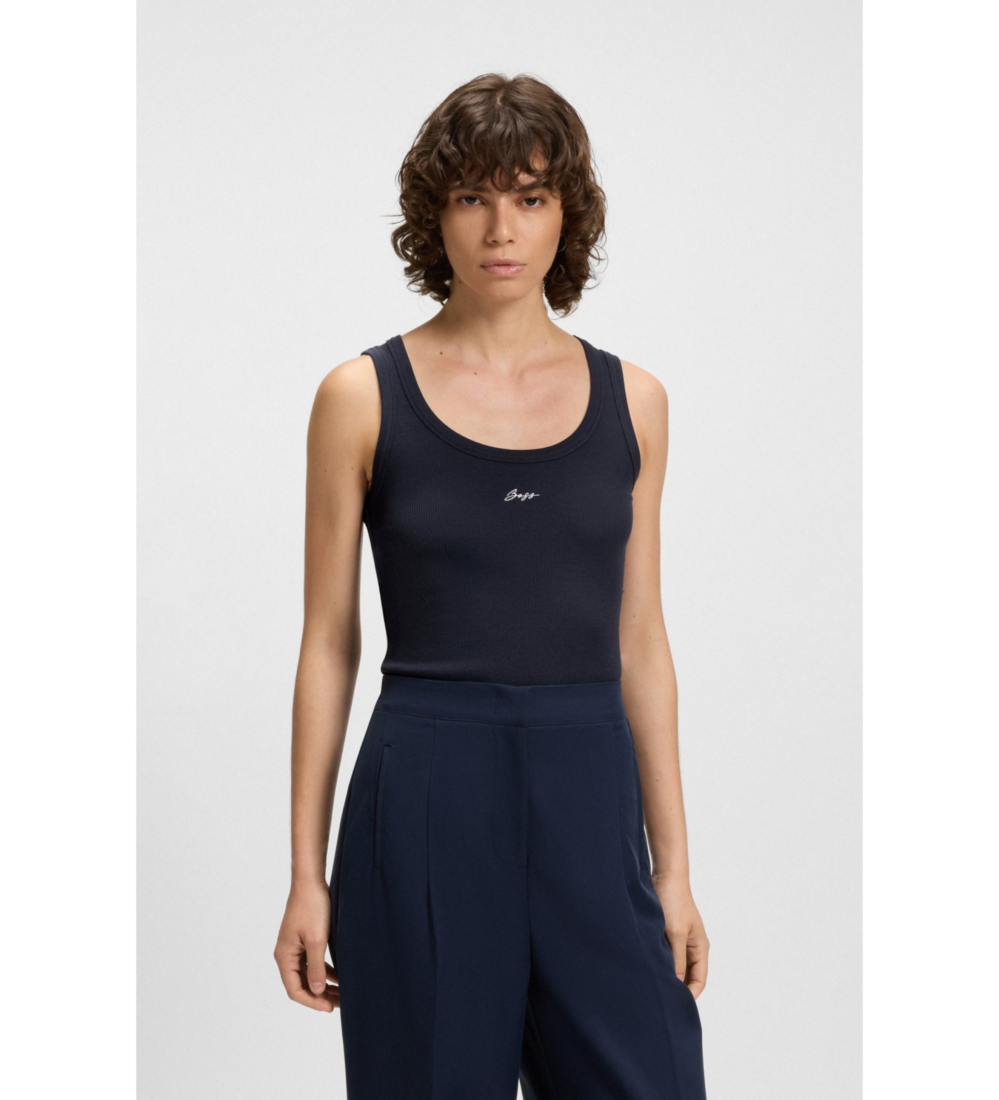 BOSS für Damen. 50547548 T-shirt C Ematites blau (S), Lässig, Synthetisch