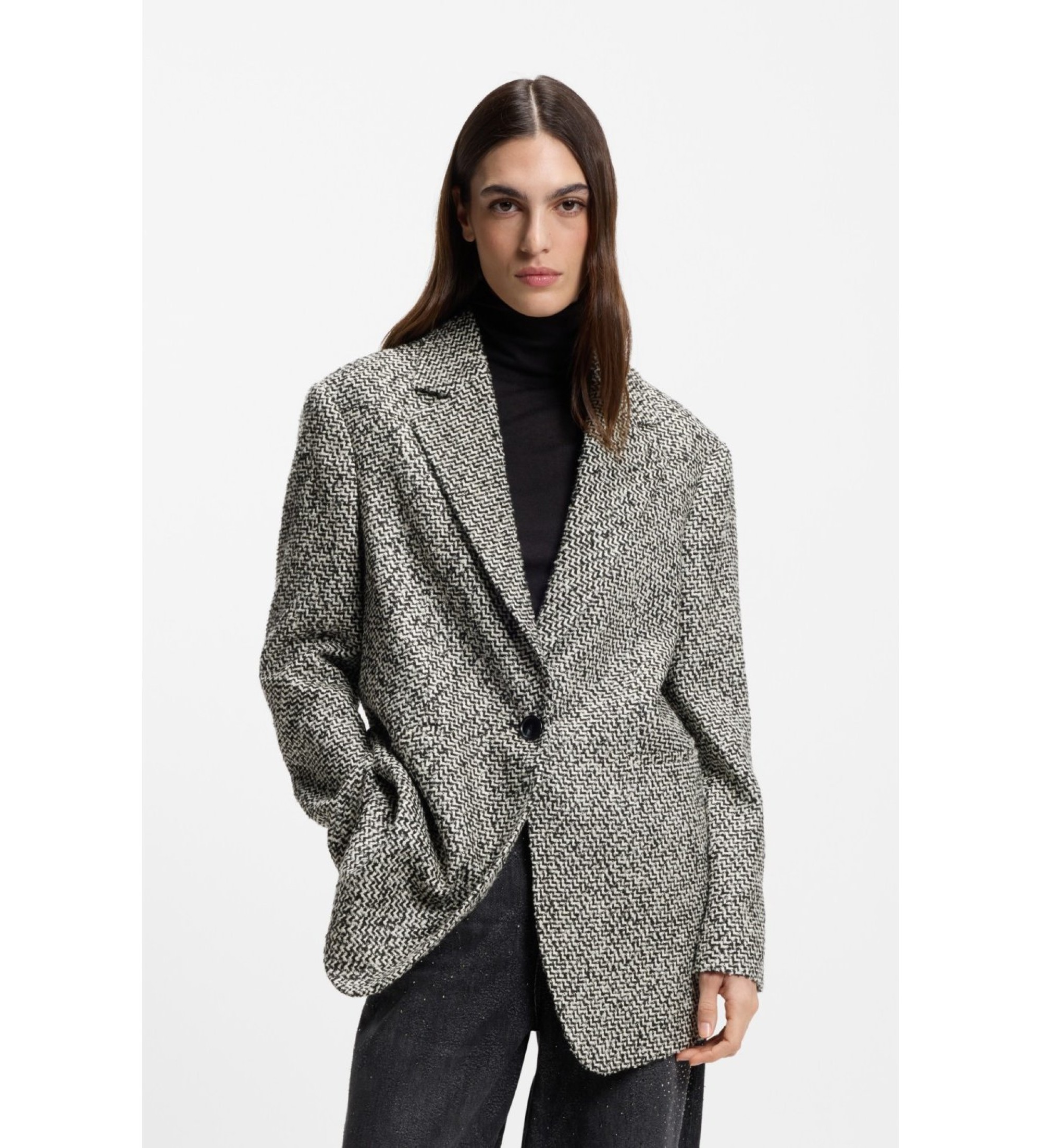 BOSS für Damen. 50547446 Blazer Jasata grau (36), Lässig, Klassisch, Acryl
