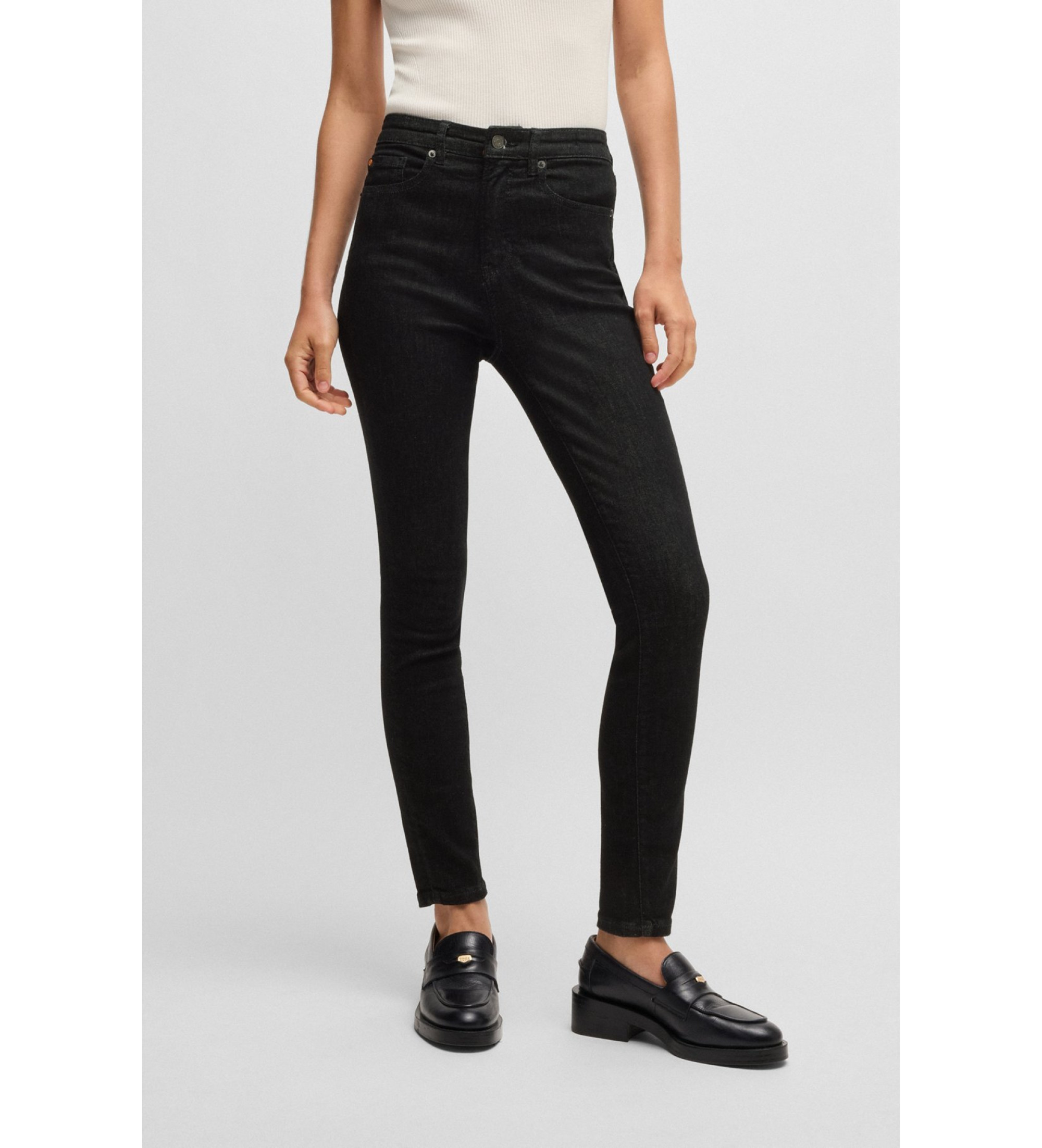 BOSS für Damen. 50518253 Jeans Maye schwarz (26/32), Lässig, Baumwolle
