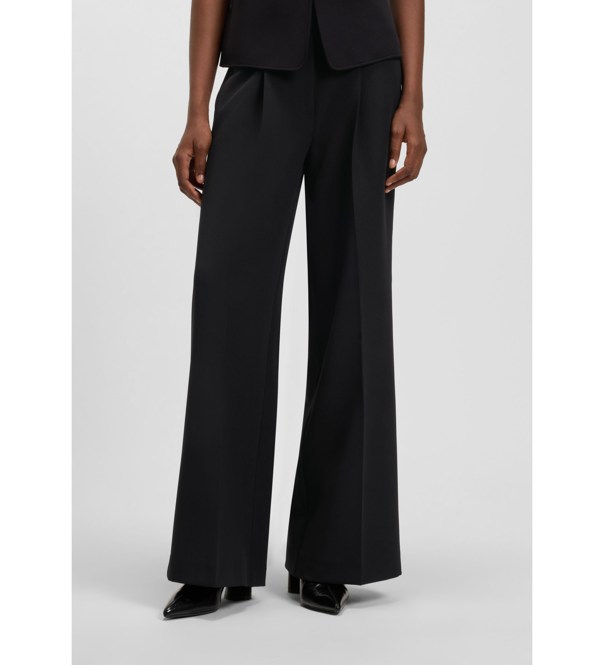 BOSS für Damen. 50545580 Tiwi2 Hose schwarz (46), Lässig, Polyester