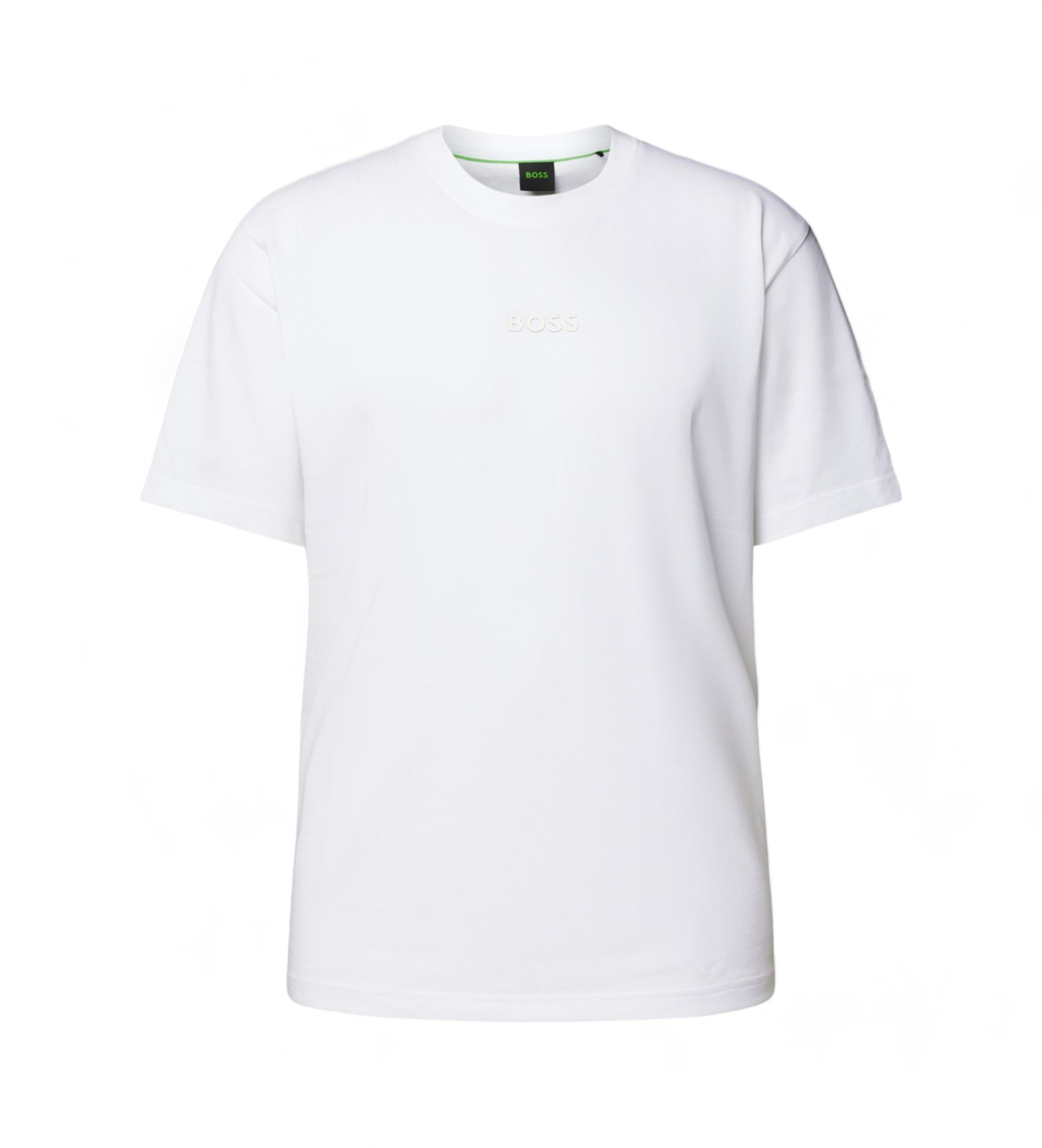 BOSS für Herren. 50519368 Weißes Freizeit-T-Shirt (M), Lässig, Baumwolle, Kurzarm