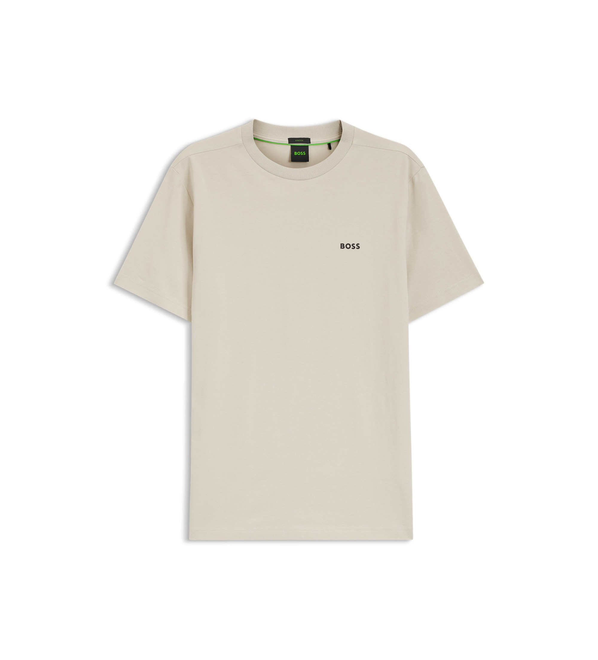 BOSS für Herren. 50506373 Kontrast-Logo-T-Shirt beige (M), Lässig, Baumwolle, Kurzarm