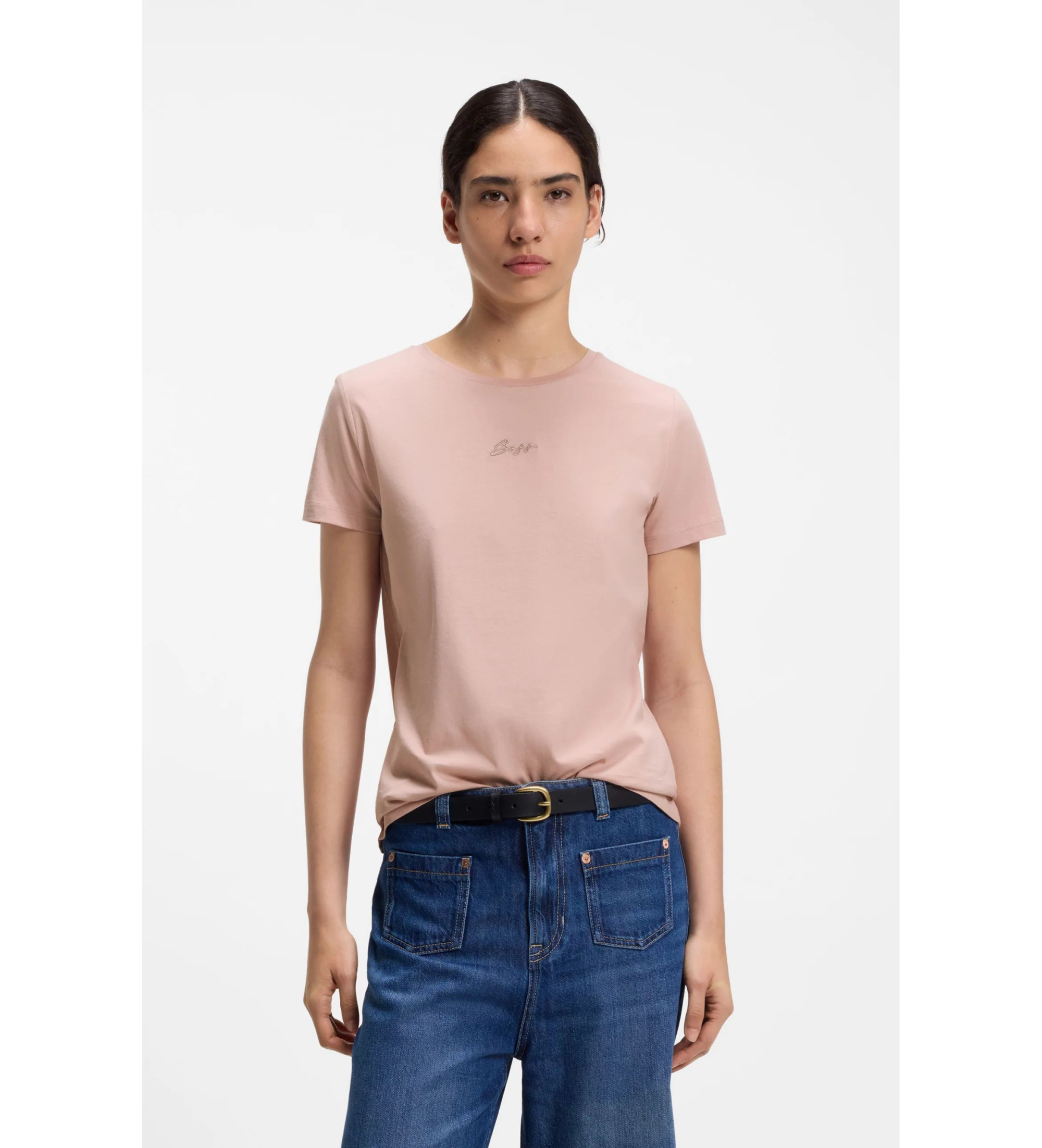 BOSS für Damen. 50554696 Elove T-Shirt rosa (S), Lässig, Baumwolle, Kurzarm