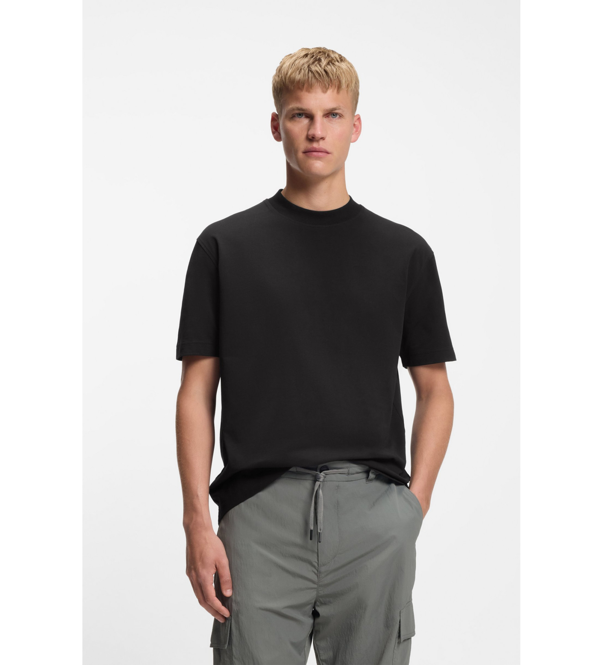 BOSS für Herren. 50479928 Oversize-T-Shirt schwarz (M), Lässig, Baumwolle, Kurzarm