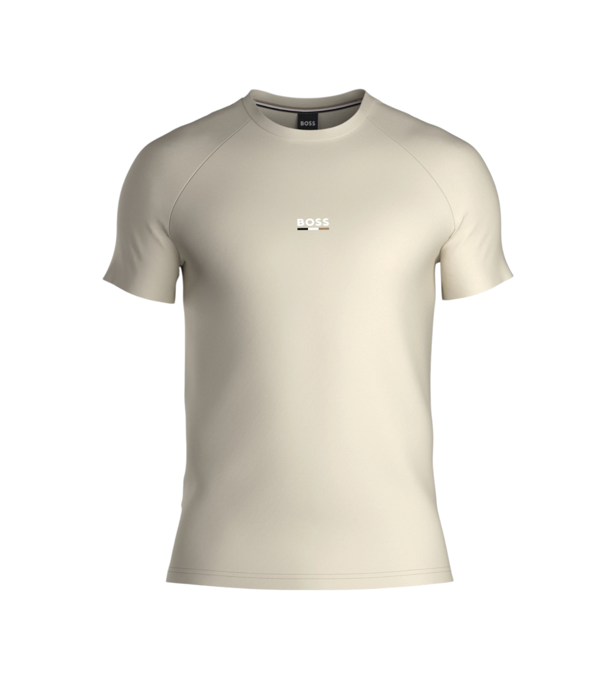 BOSS für Herren. 50517970 T-Shirt RN Slim Fit gebrochenes Weiß (M), Lässig, Kurzarm, Bio-Baumwolle